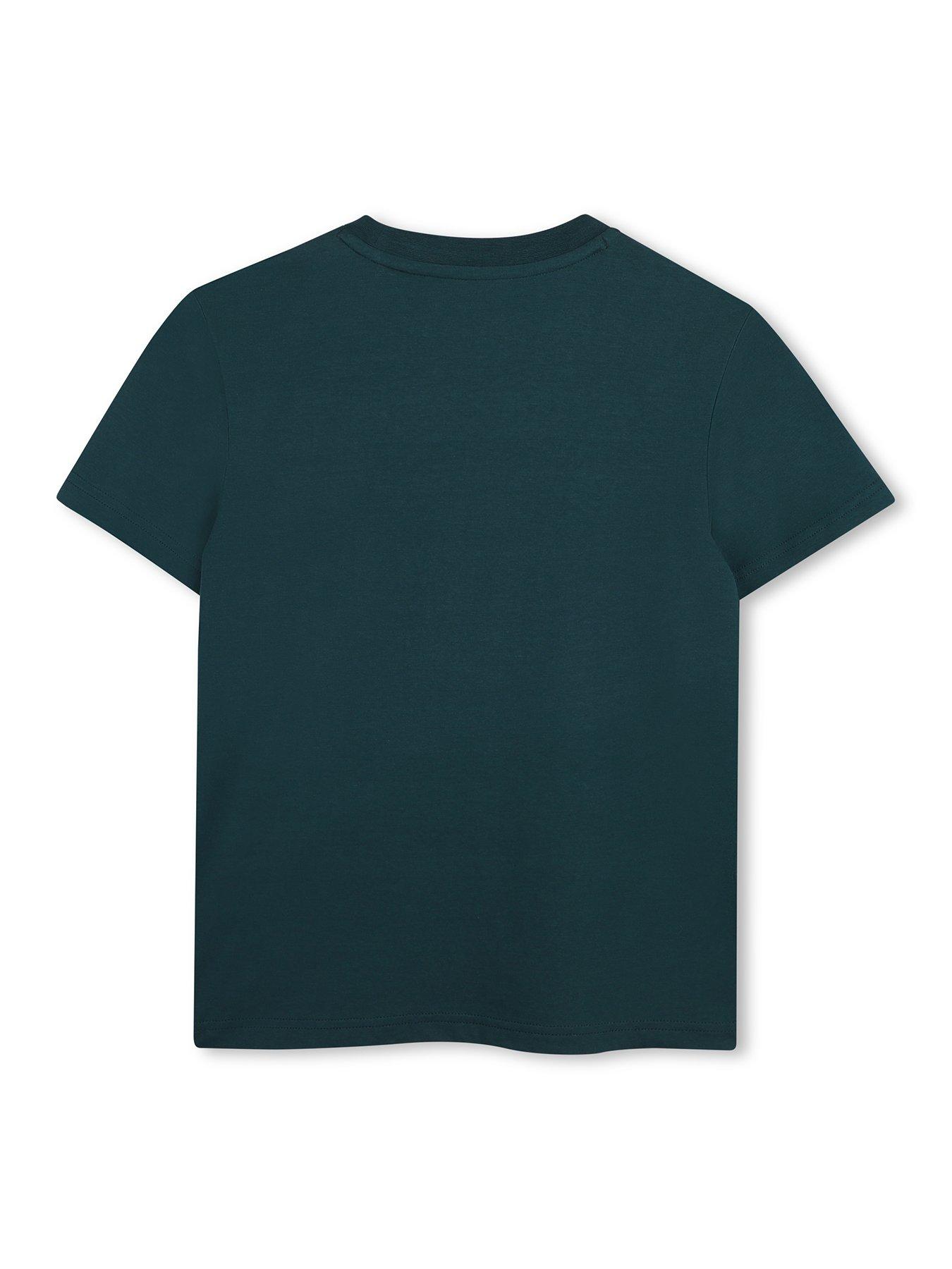 Image 2 of 3 of Timberland Boys Logo Print Crew Neck T-Shirt - Green
