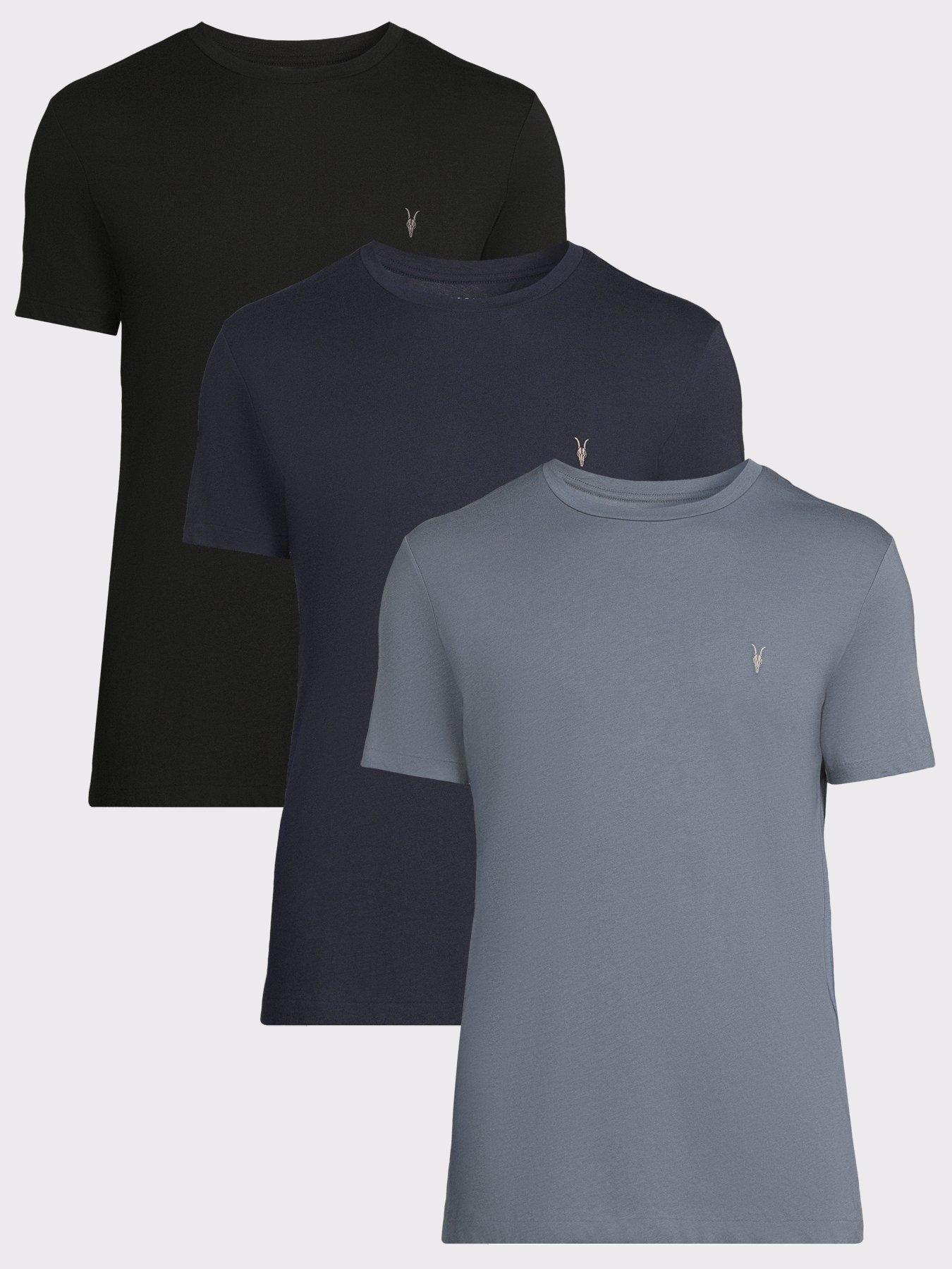 AllSaints 3 Pack Embroidered Ramskull T-Shirt - Multi