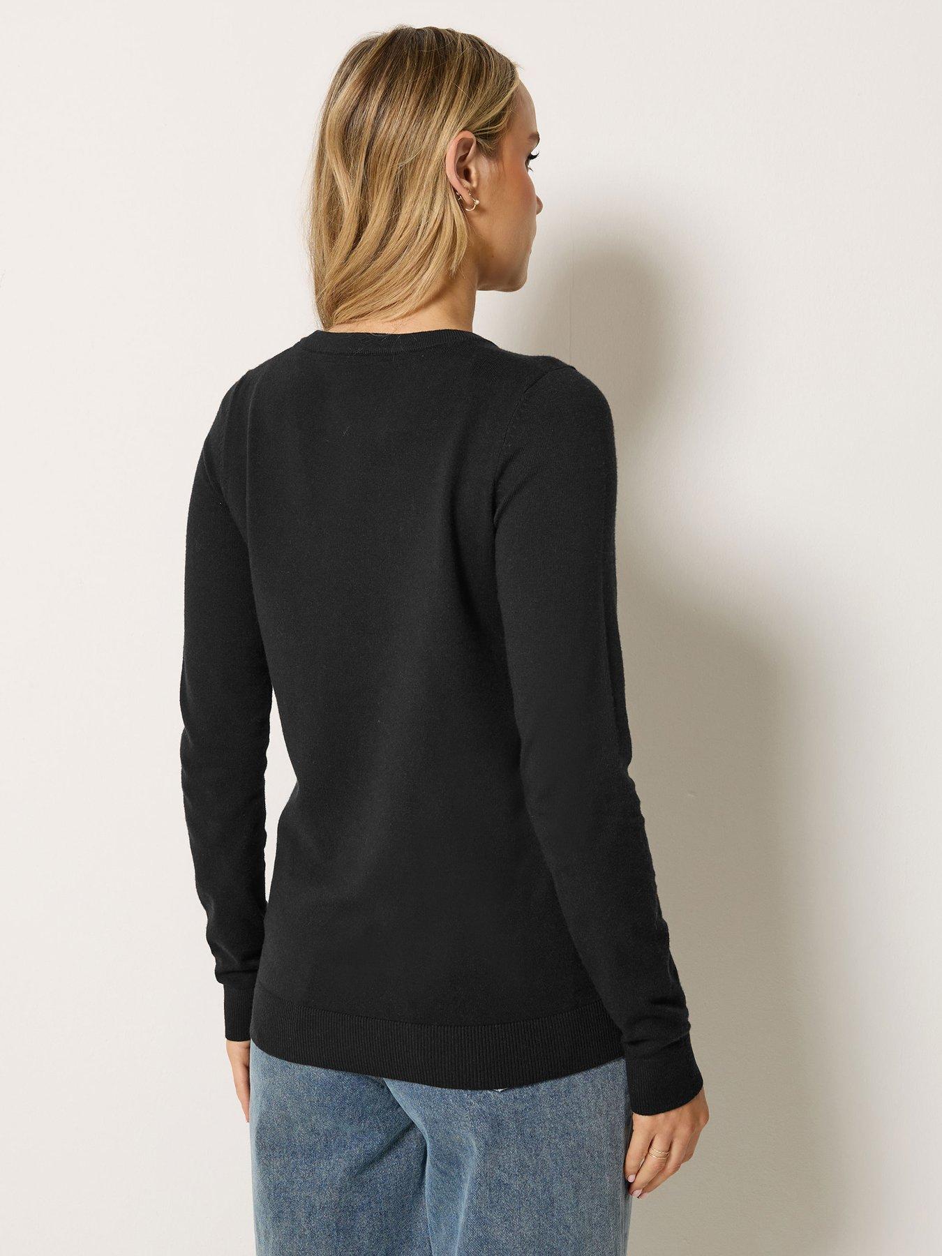 Image 2 of 4 of Long Tall Sally Crew Neck Jumper - Black