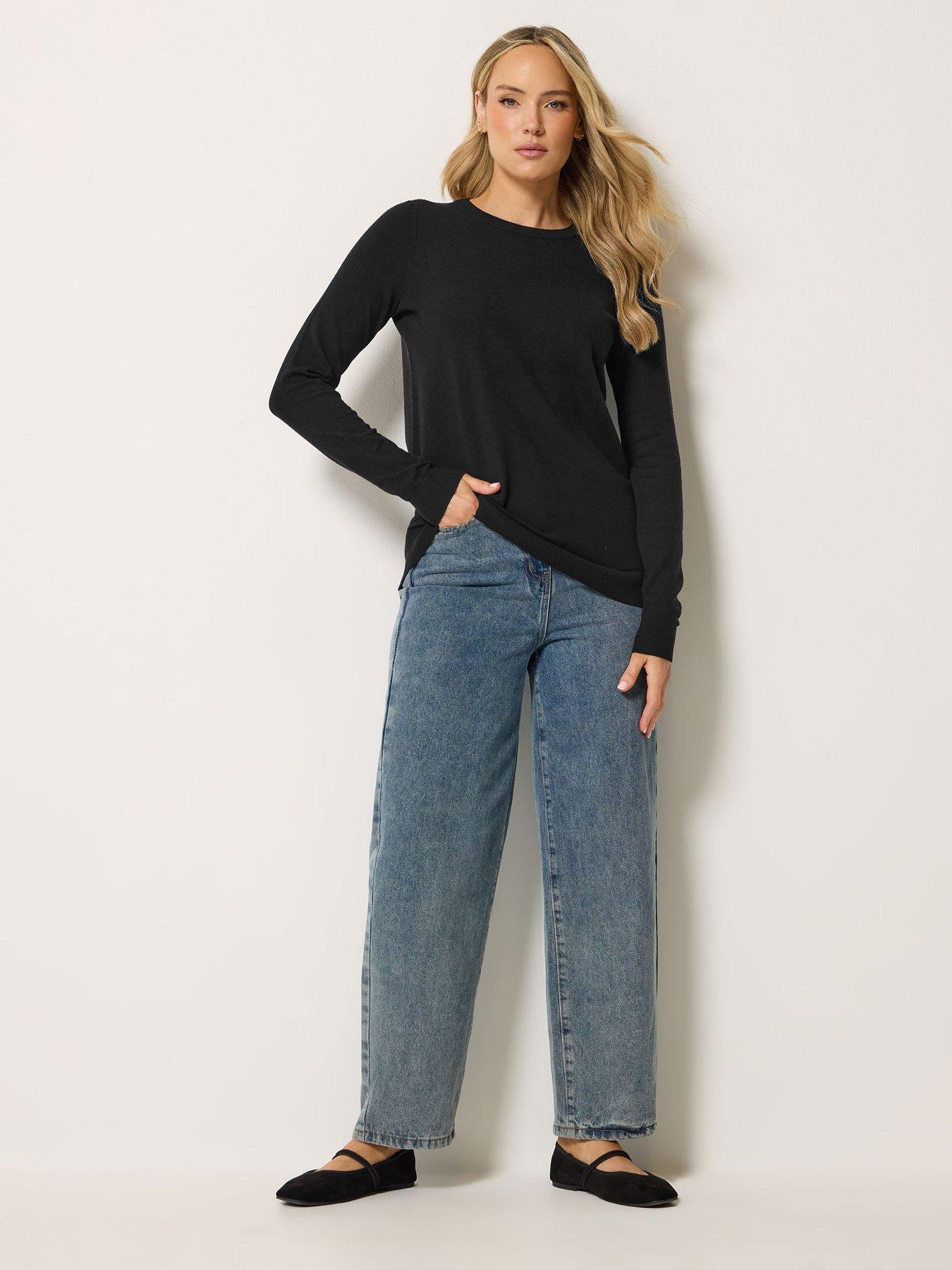 Image 3 of 4 of Long Tall Sally Crew Neck Jumper - Black