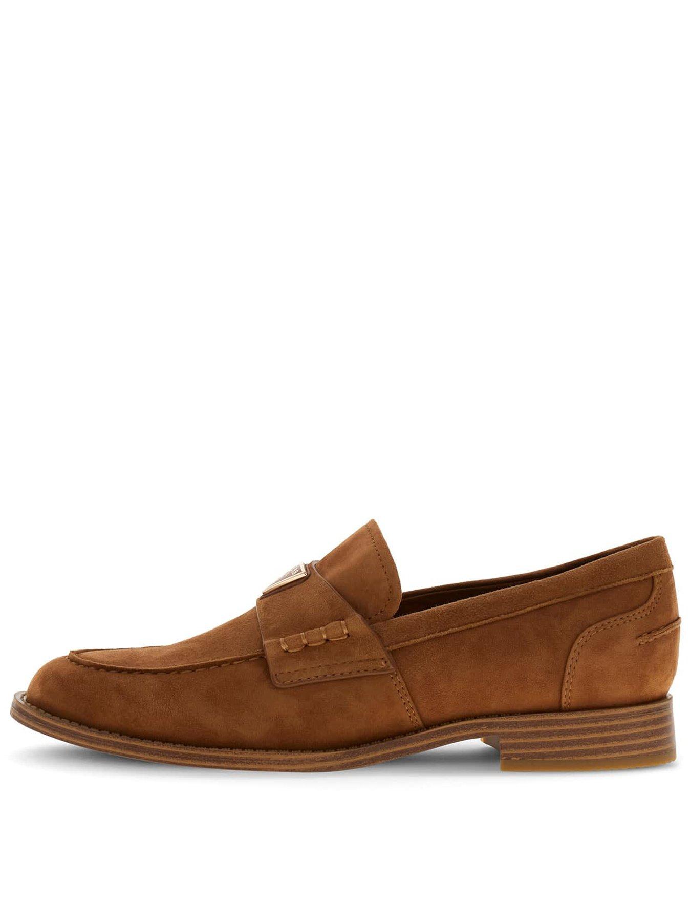 Image 1 of 6 of Guess Beliso Leather Loafer - Brown