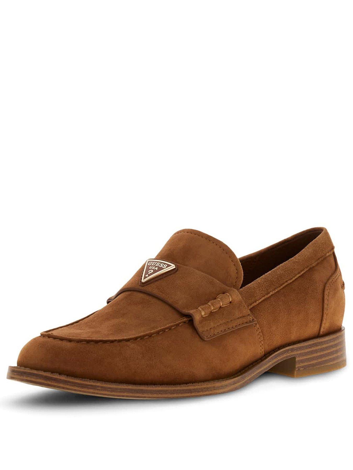 Image 2 of 6 of Guess Beliso Leather Loafer - Brown