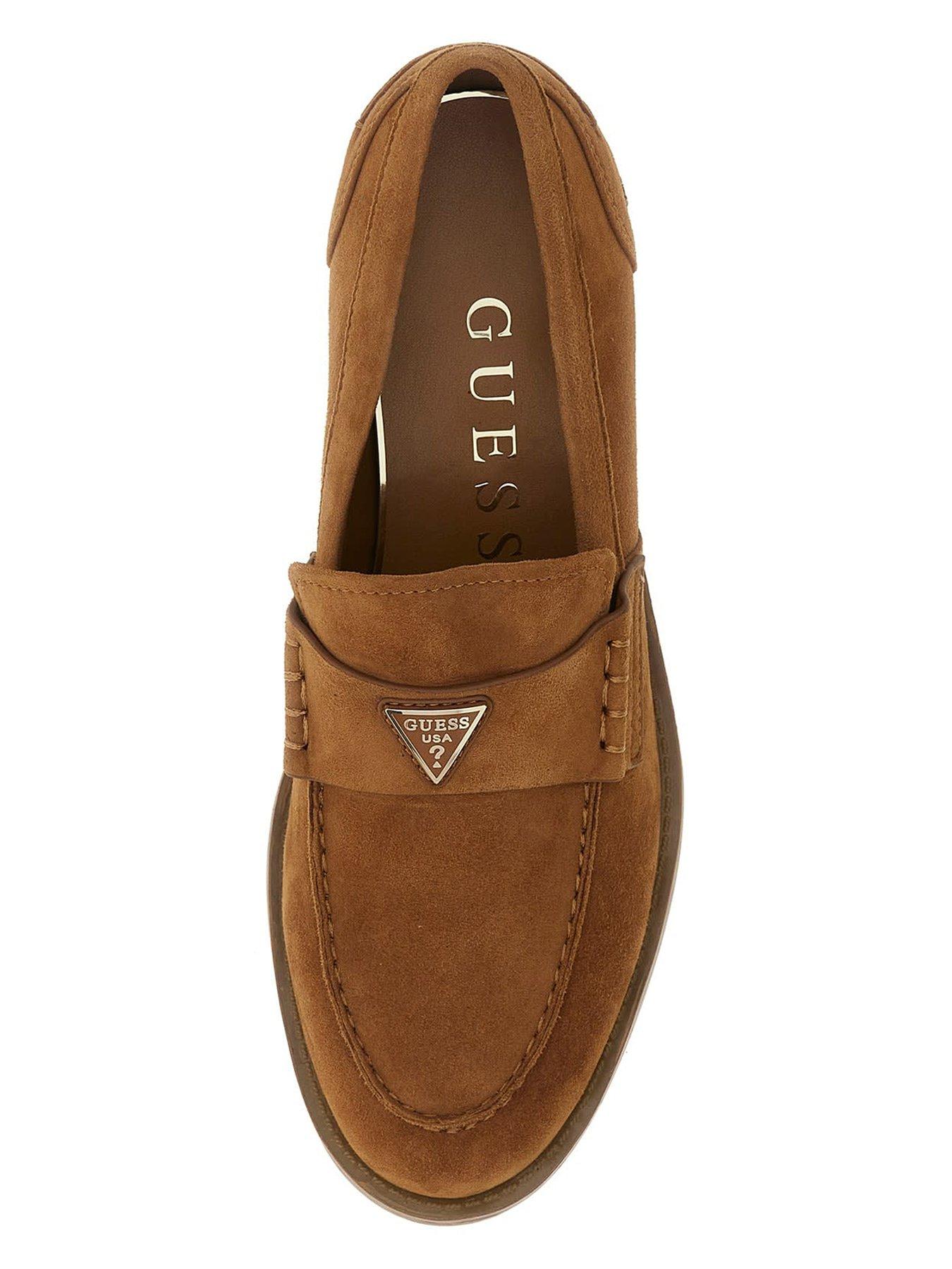 Image 4 of 6 of Guess Beliso Leather Loafer - Brown