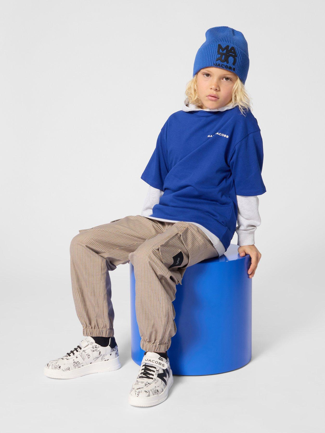 Image 2 of 5 of MARC JACOBS Boys Logo Beanie Hat - Blue