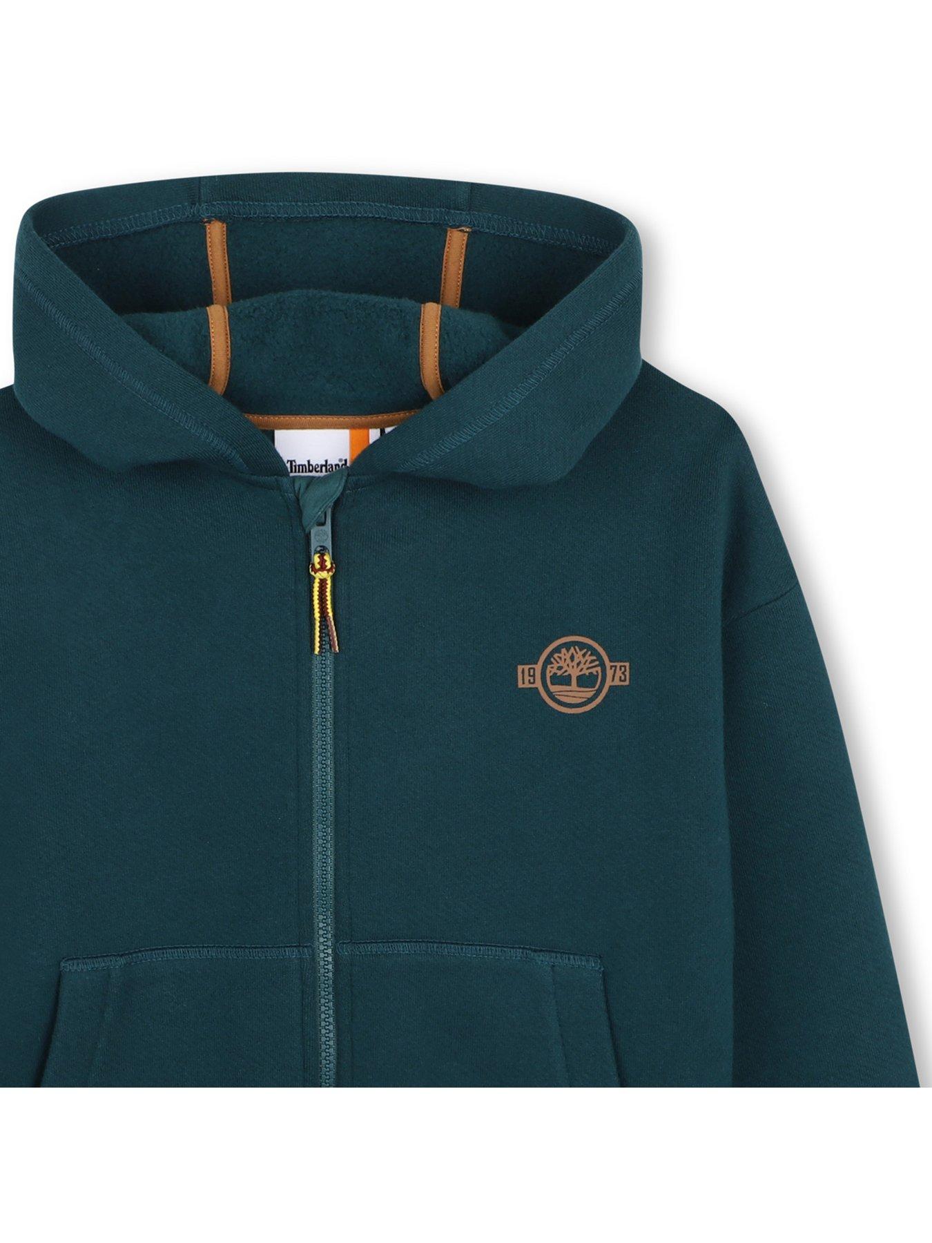 Image 3 of 3 of Timberland Boys Zip Through Hoodie - Green