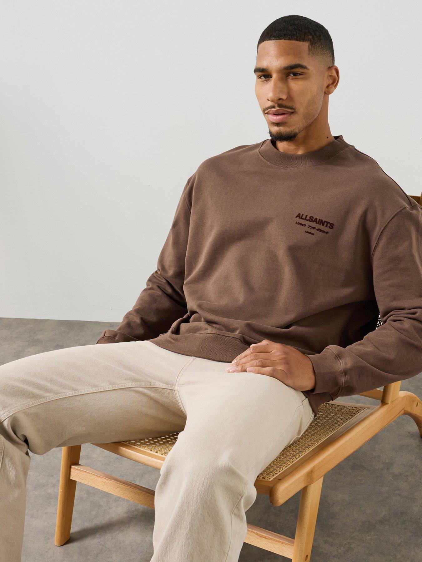 AllSaints Xander Crew Sweatshirt - Brown