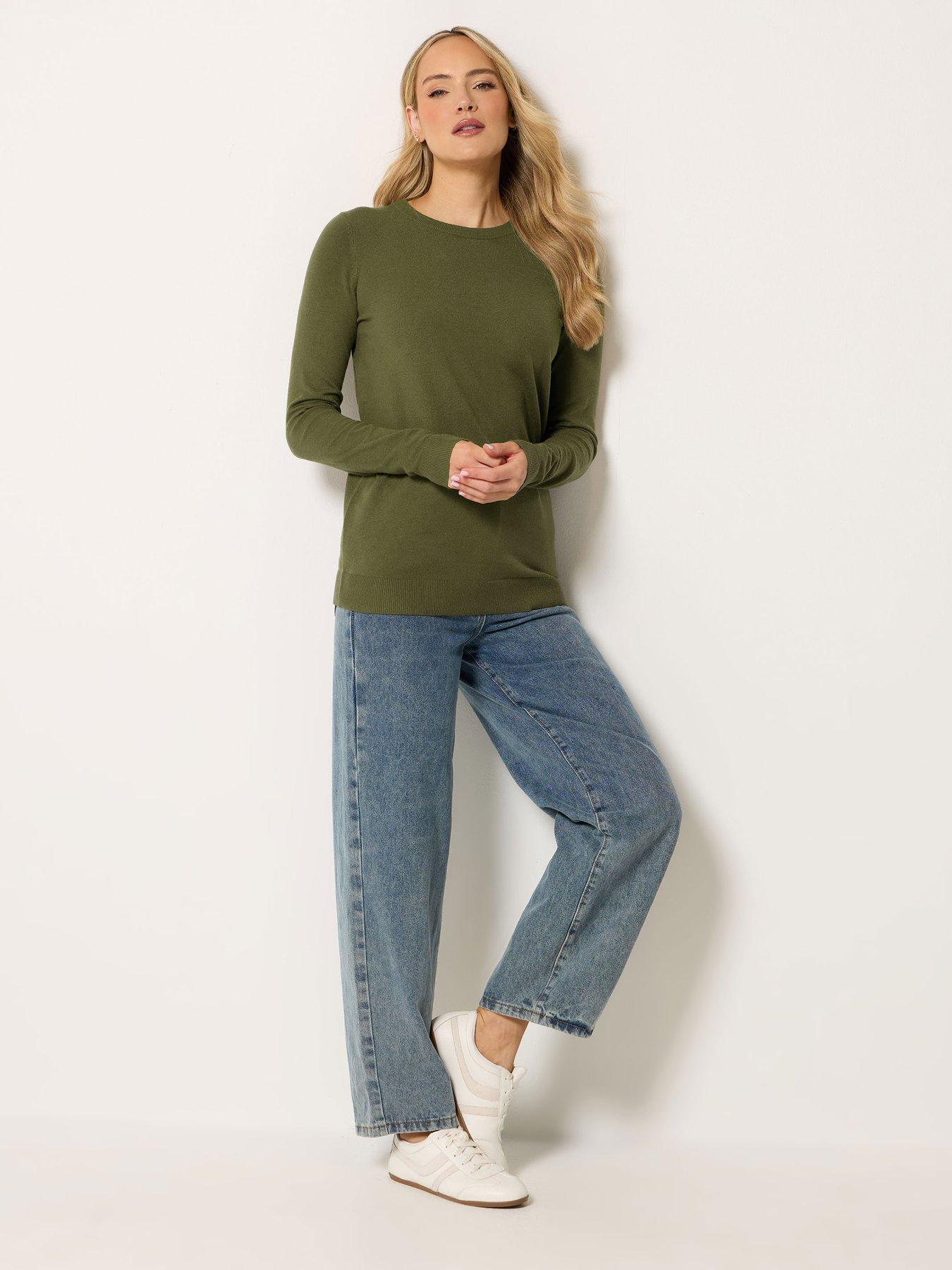 Image 3 of 4 of Long Tall Sally Crew Neck Jumper - Green