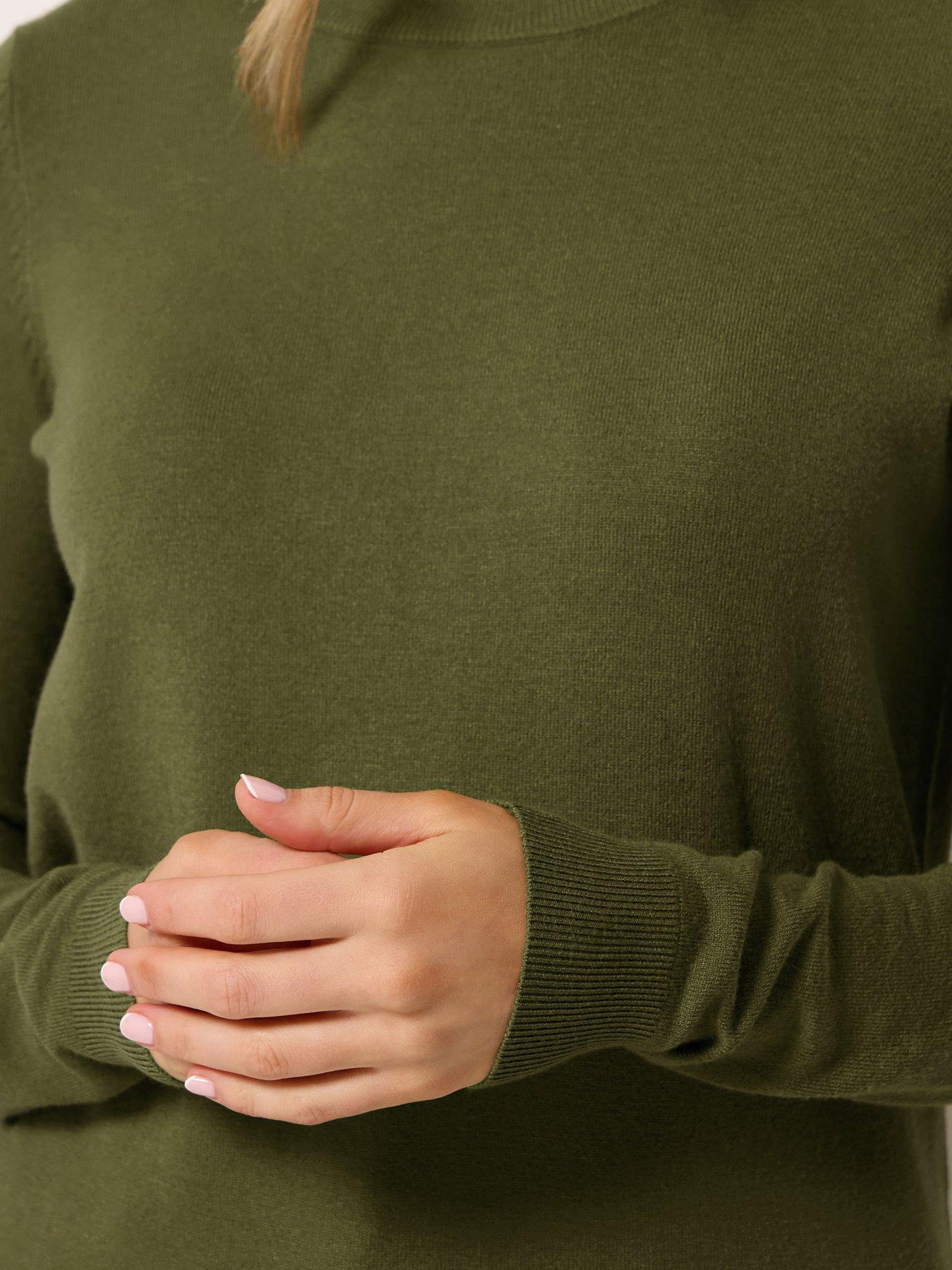 Image 4 of 4 of Long Tall Sally Crew Neck Jumper - Green