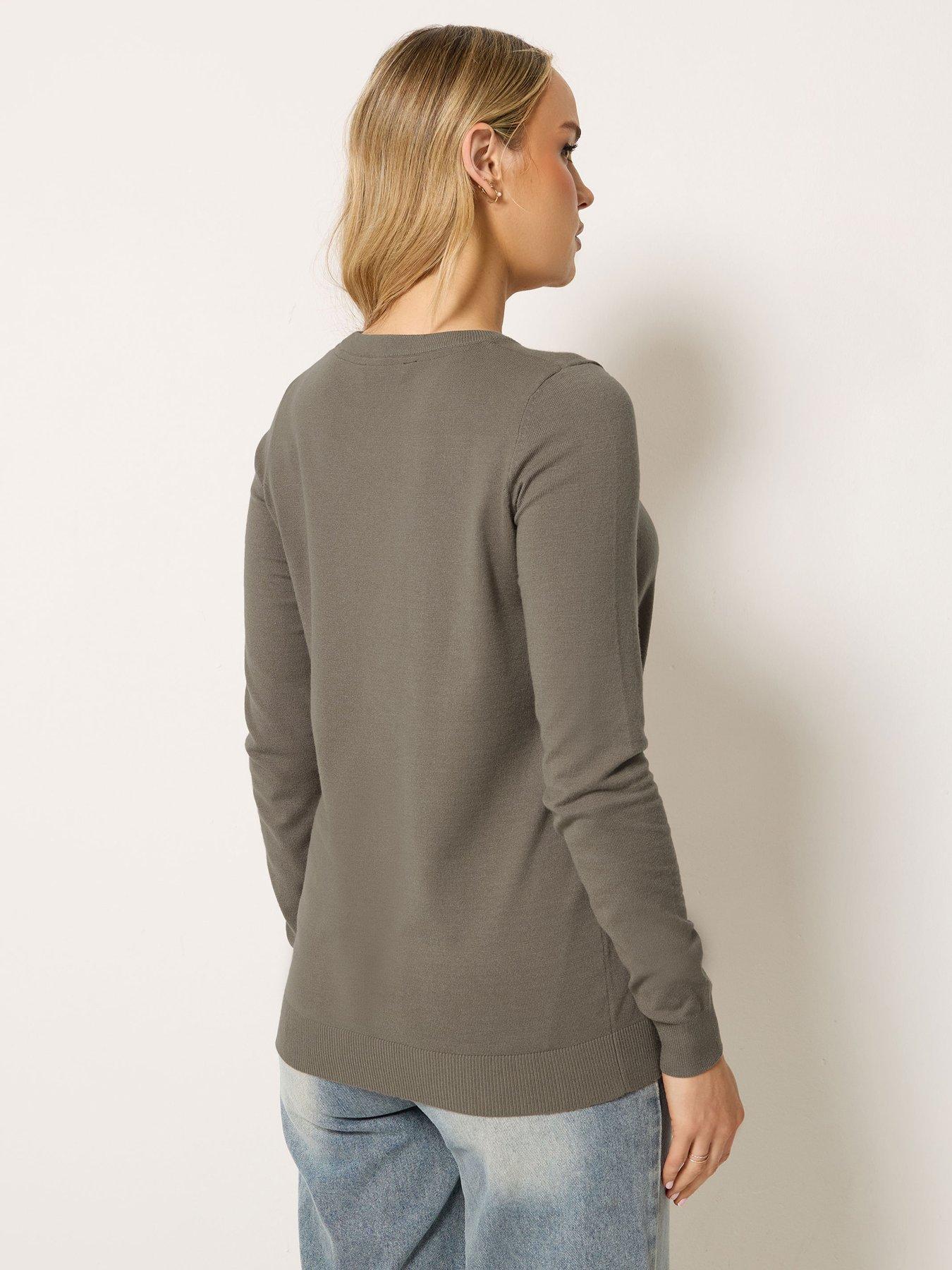Image 2 of 4 of Long Tall Sally Crew Neck Jumper - Mocha