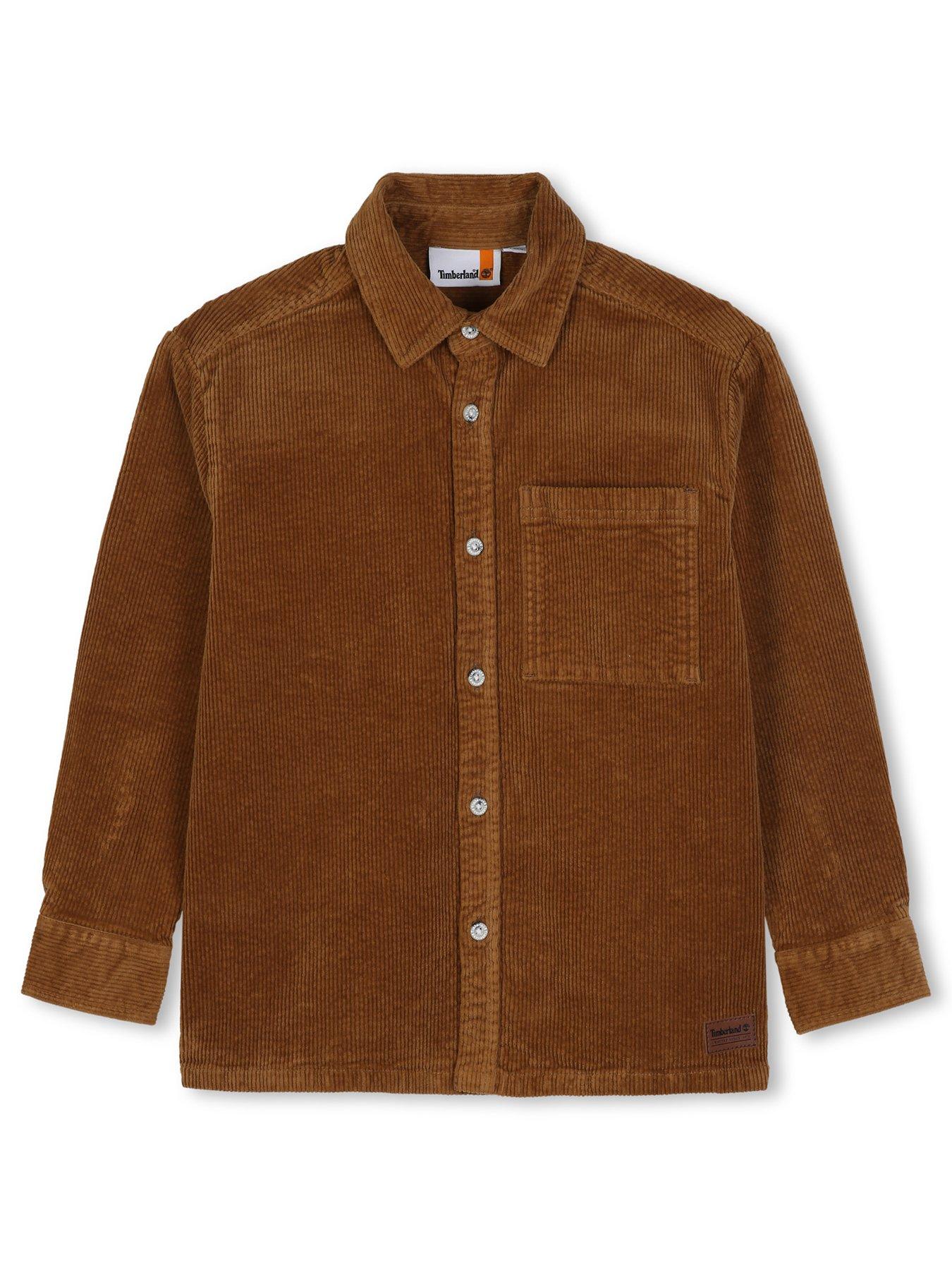 Image 1 of 3 of Timberland Boys Corduroy Overshirt - Brown