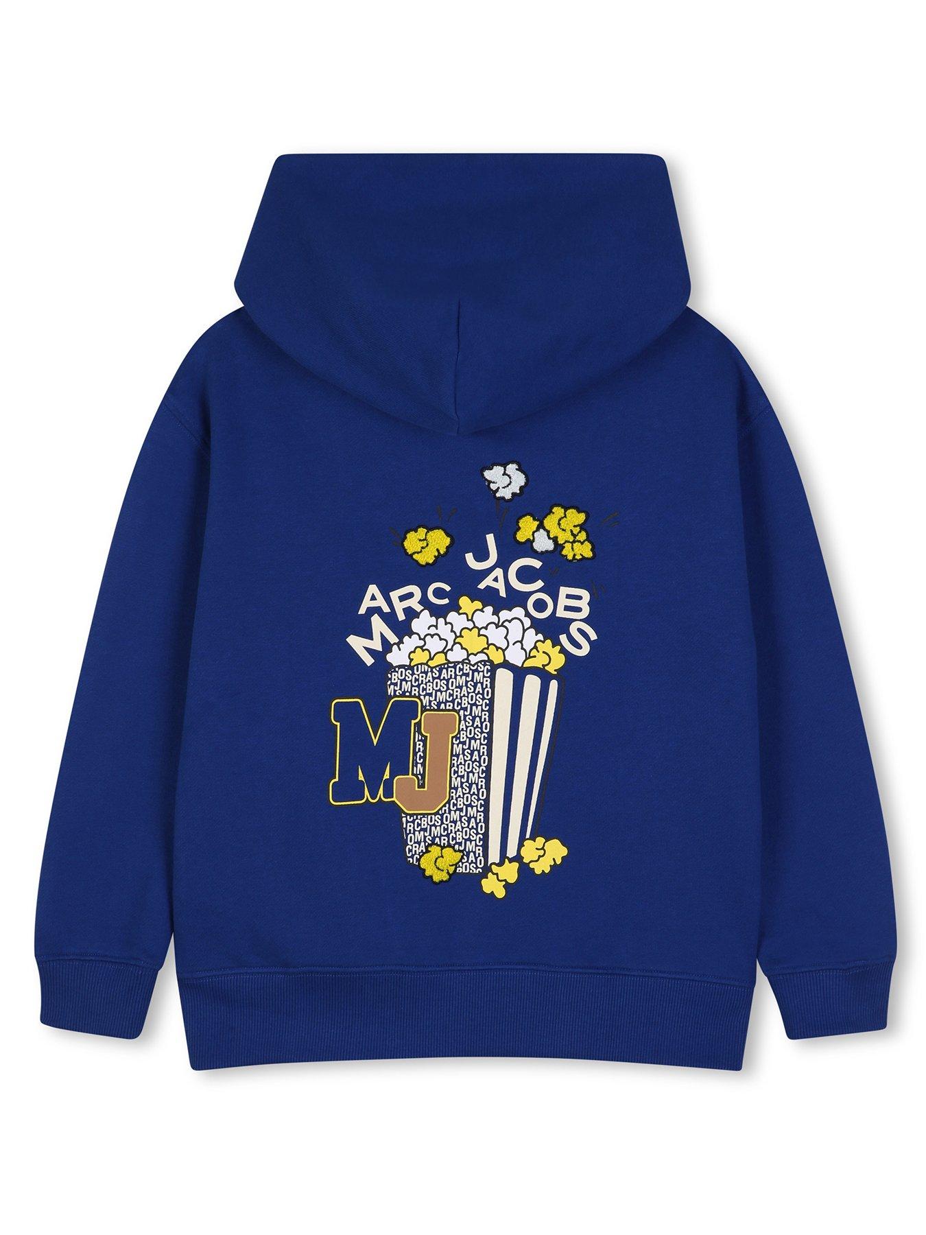 Image 2 of 3 of MARC JACOBS Boys Popcorn Back Print Logo Hoodie - Blue
