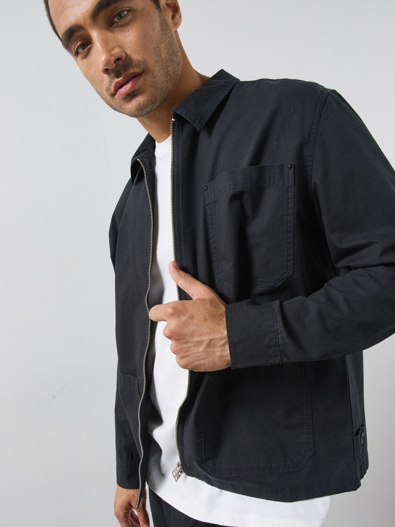 Image 1 of 6 of AllSaints Dolwen Long Sleeve Shirt - Black