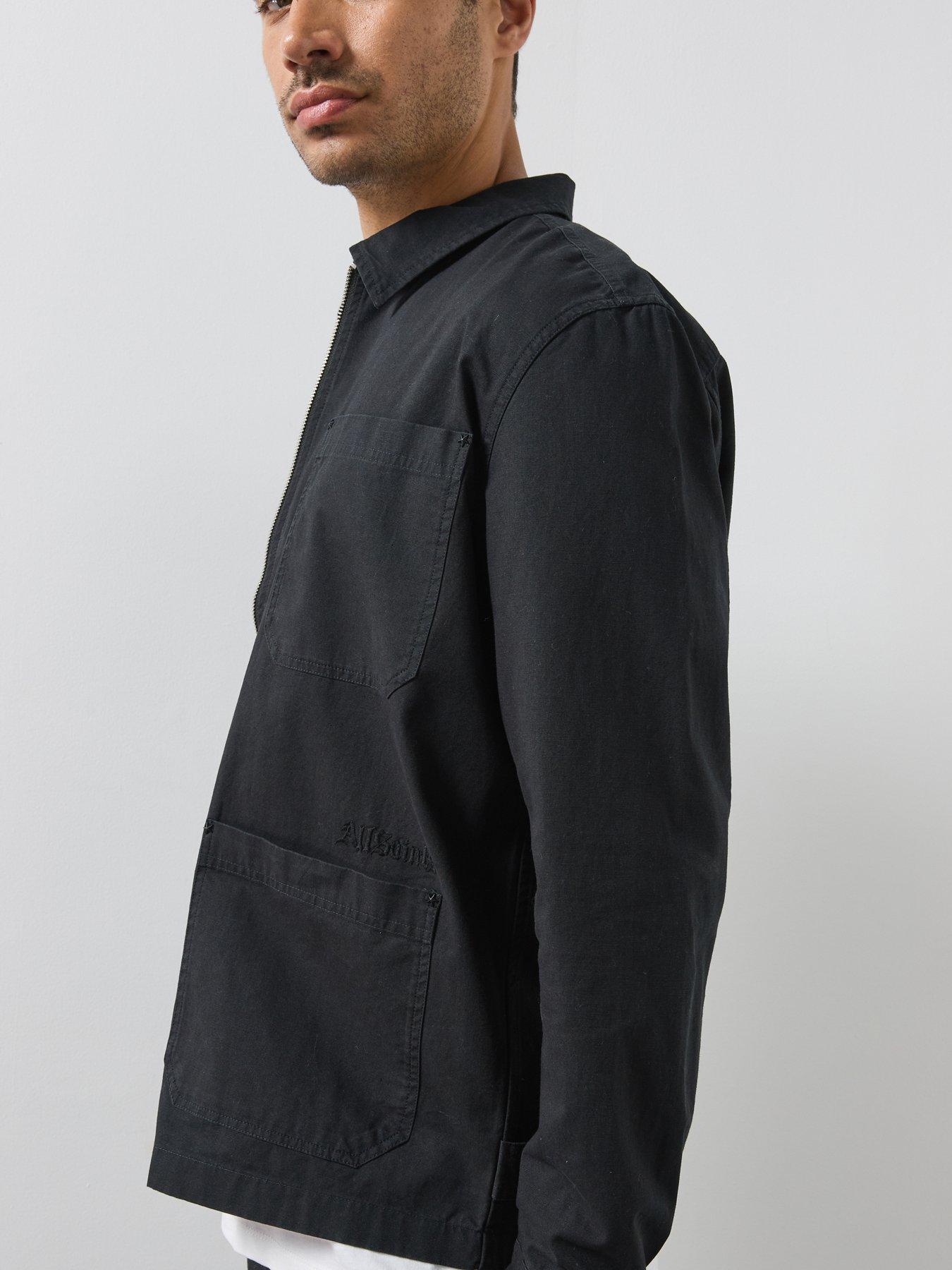 Image 4 of 6 of AllSaints Dolwen Long Sleeve Shirt - Black