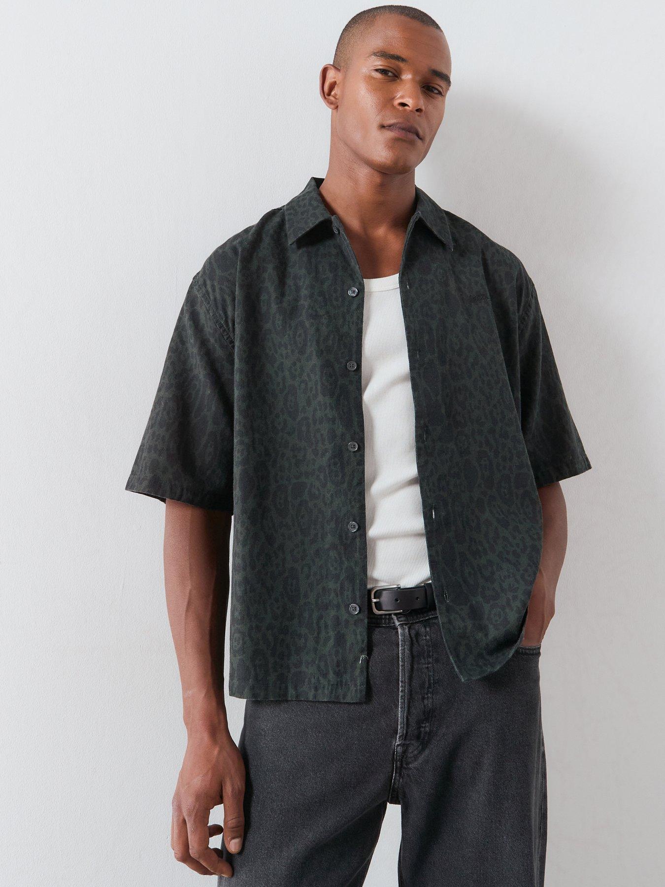 AllSaints Allsaints Leopardo Short Sleeve Shirt - Black