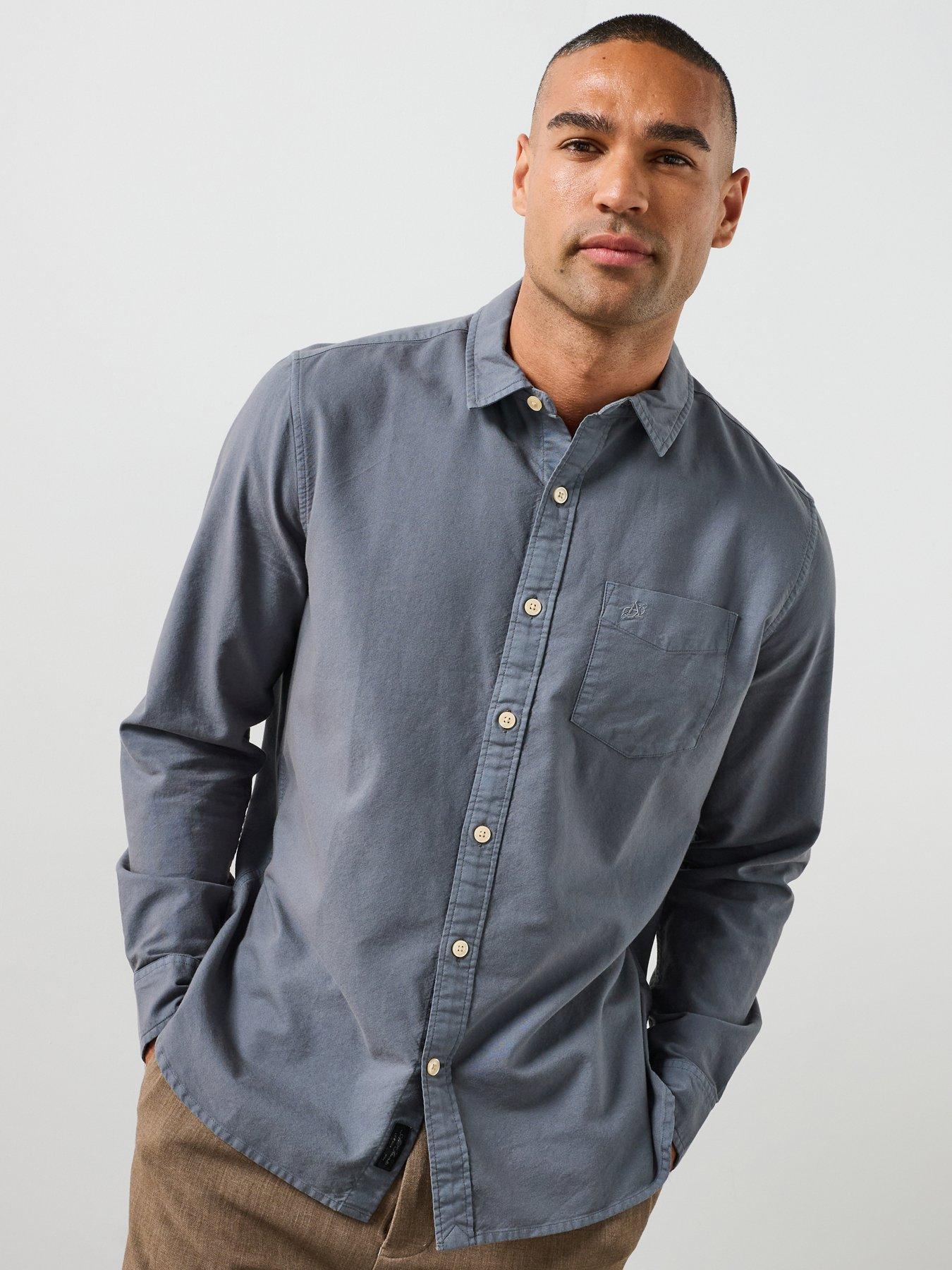 AllSaints Melrose Long Sleeve Shirt - Blue