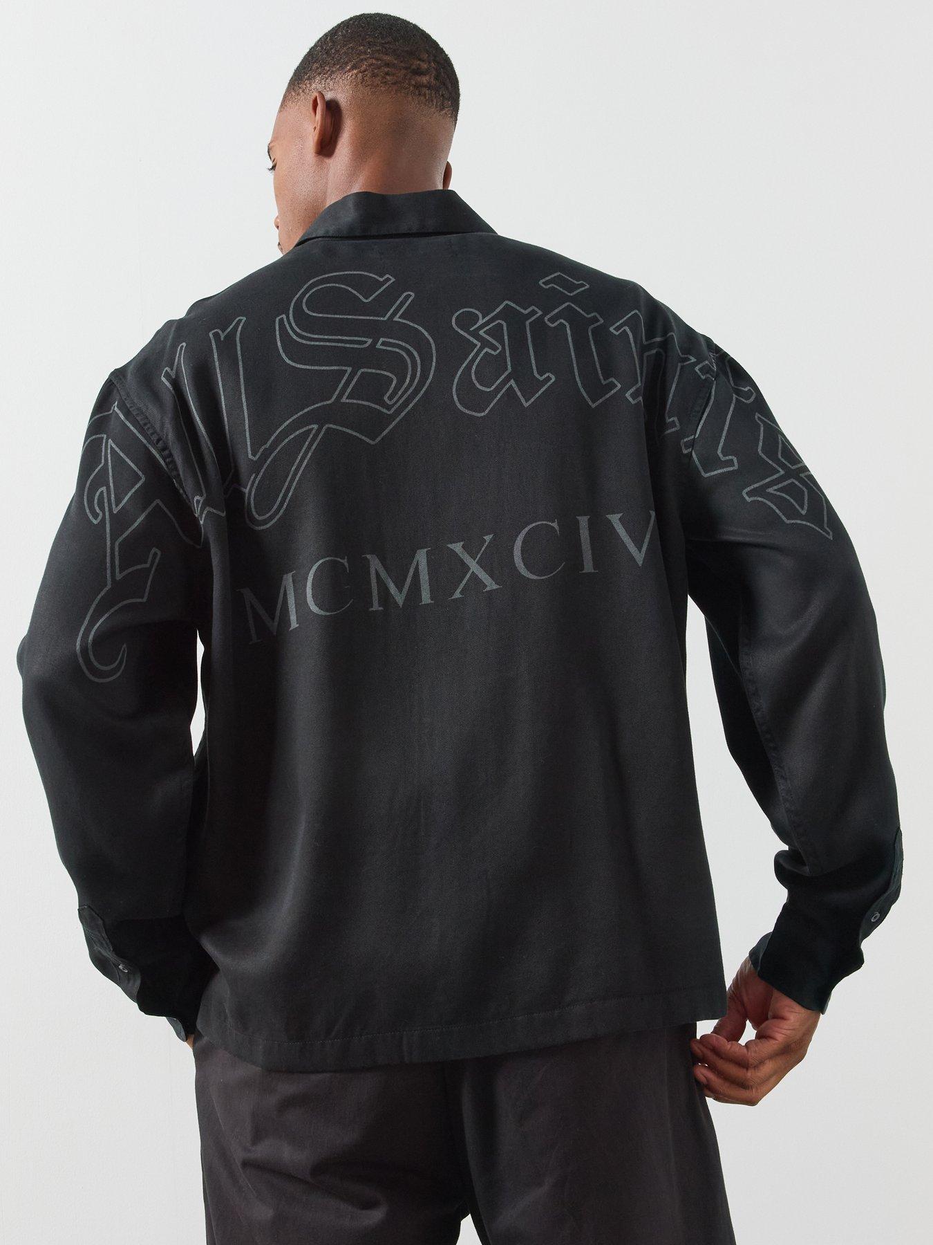 Image 6 of 6 of AllSaints Soul Long Sleeve Shirt - Black