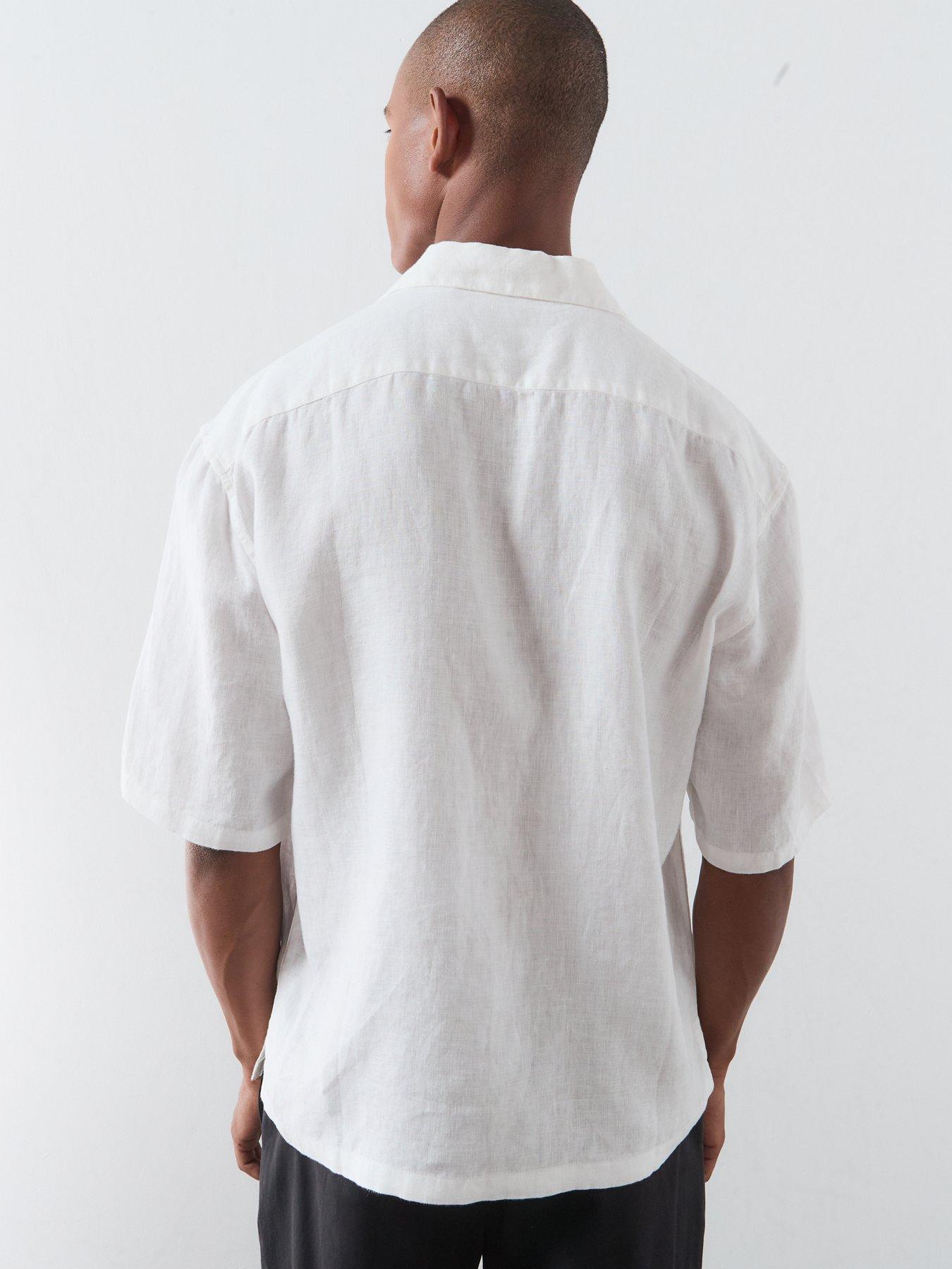 Image 2 of 6 of AllSaints Avia Short Sleeve Shirt - Off White