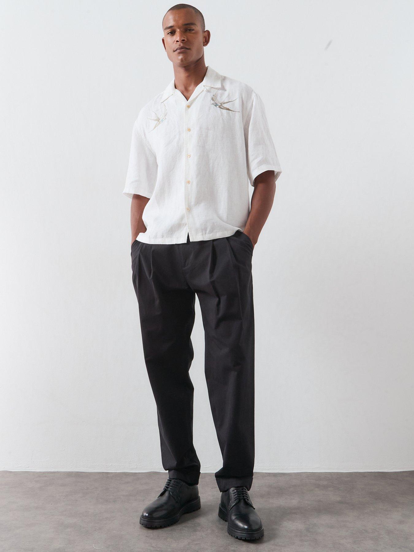 Image 3 of 6 of AllSaints Avia Short Sleeve Shirt - Off White