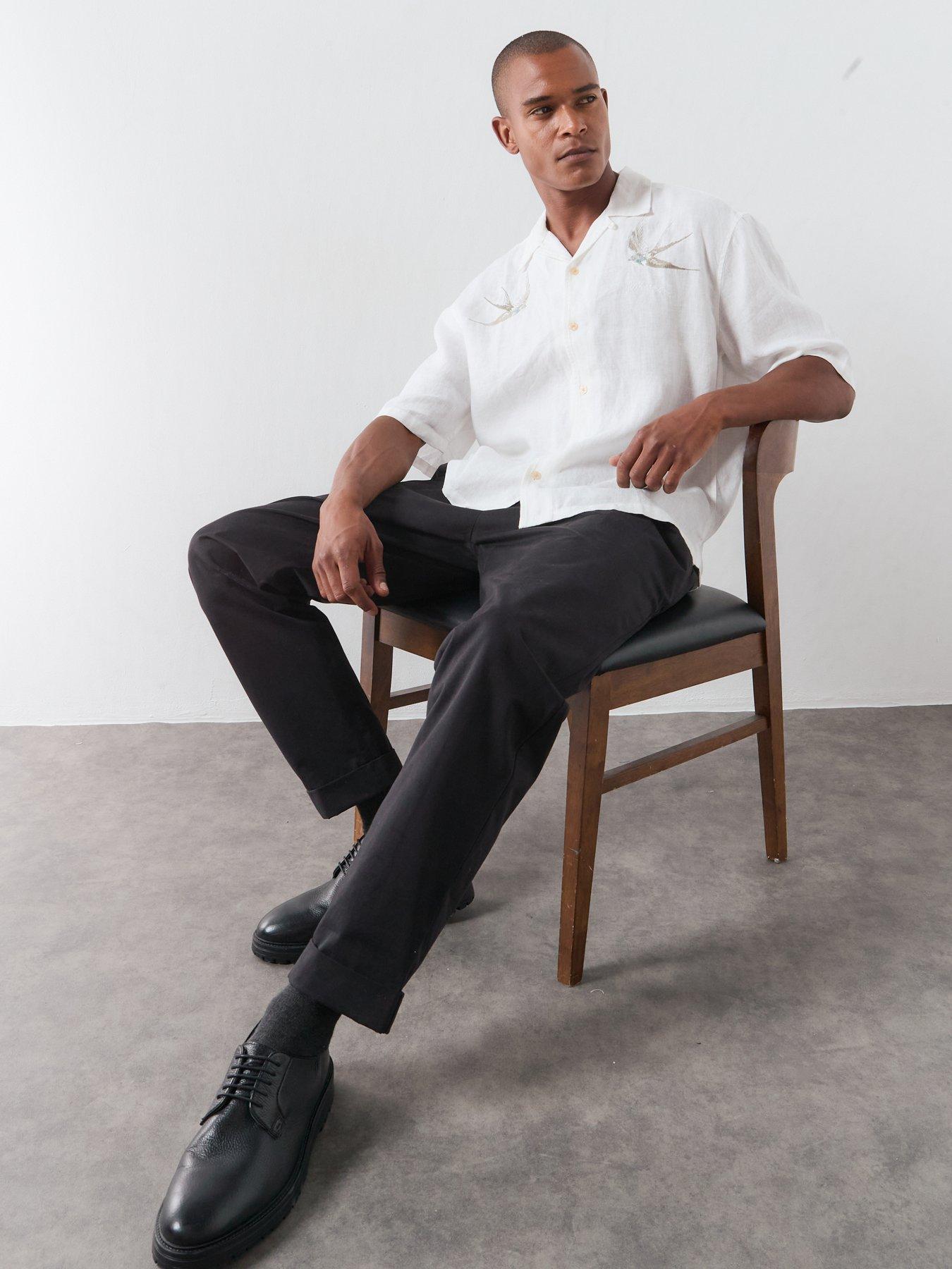 Image 6 of 6 of AllSaints Avia Short Sleeve Shirt - Off White