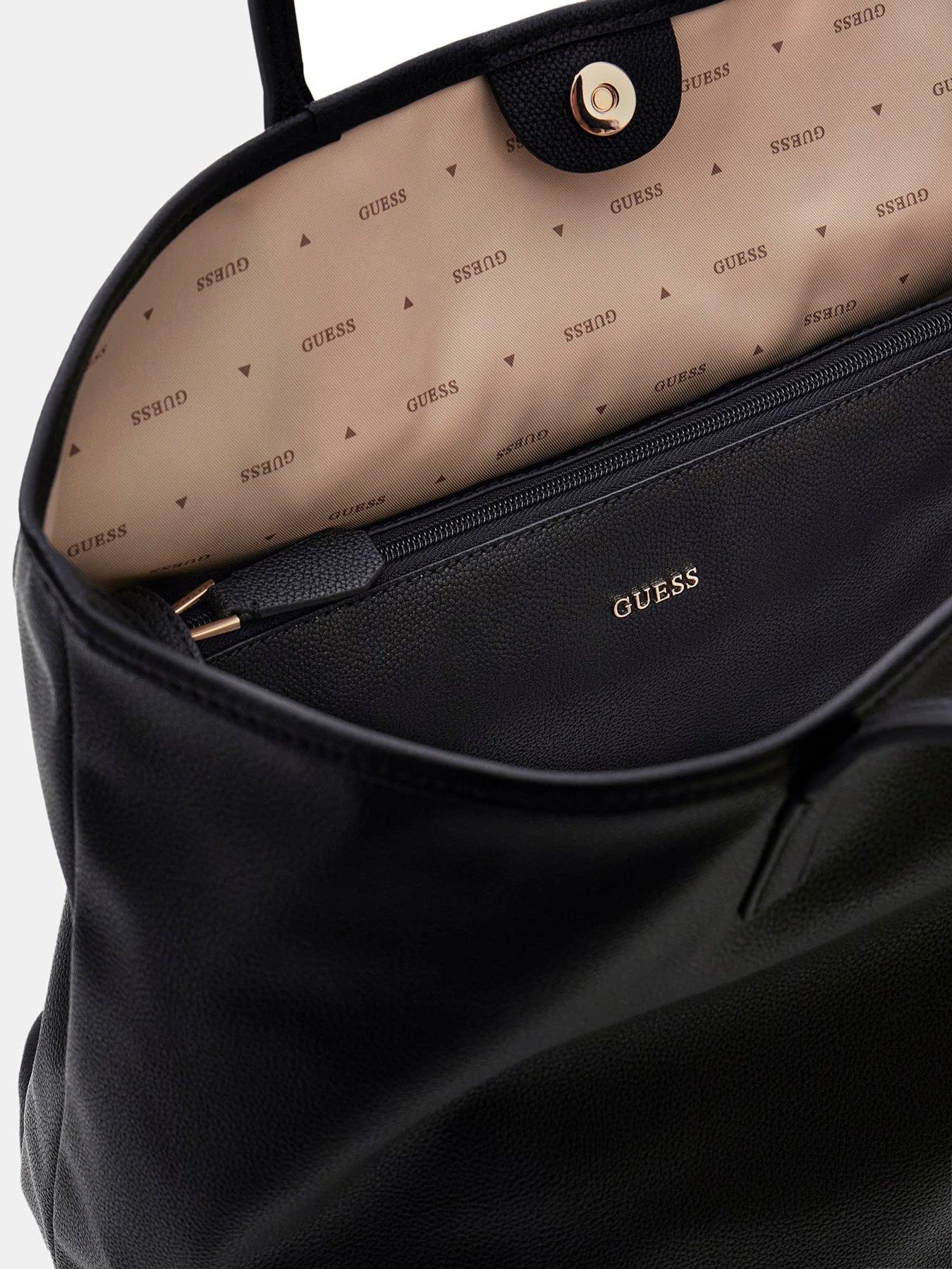 Image 7 of 7 of Guess Victtoria Large 2 In 1 Tote - Black