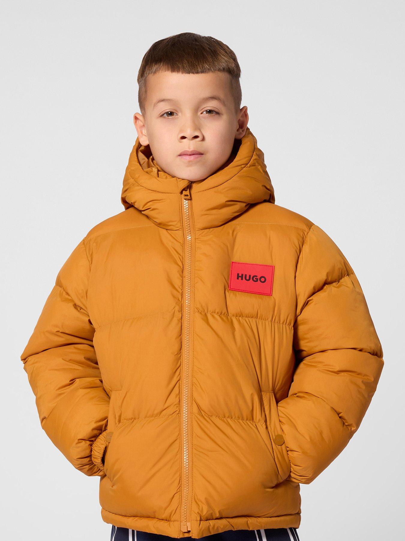 Image 1 of 6 of HUGO Boys Padded Jacket - Brown