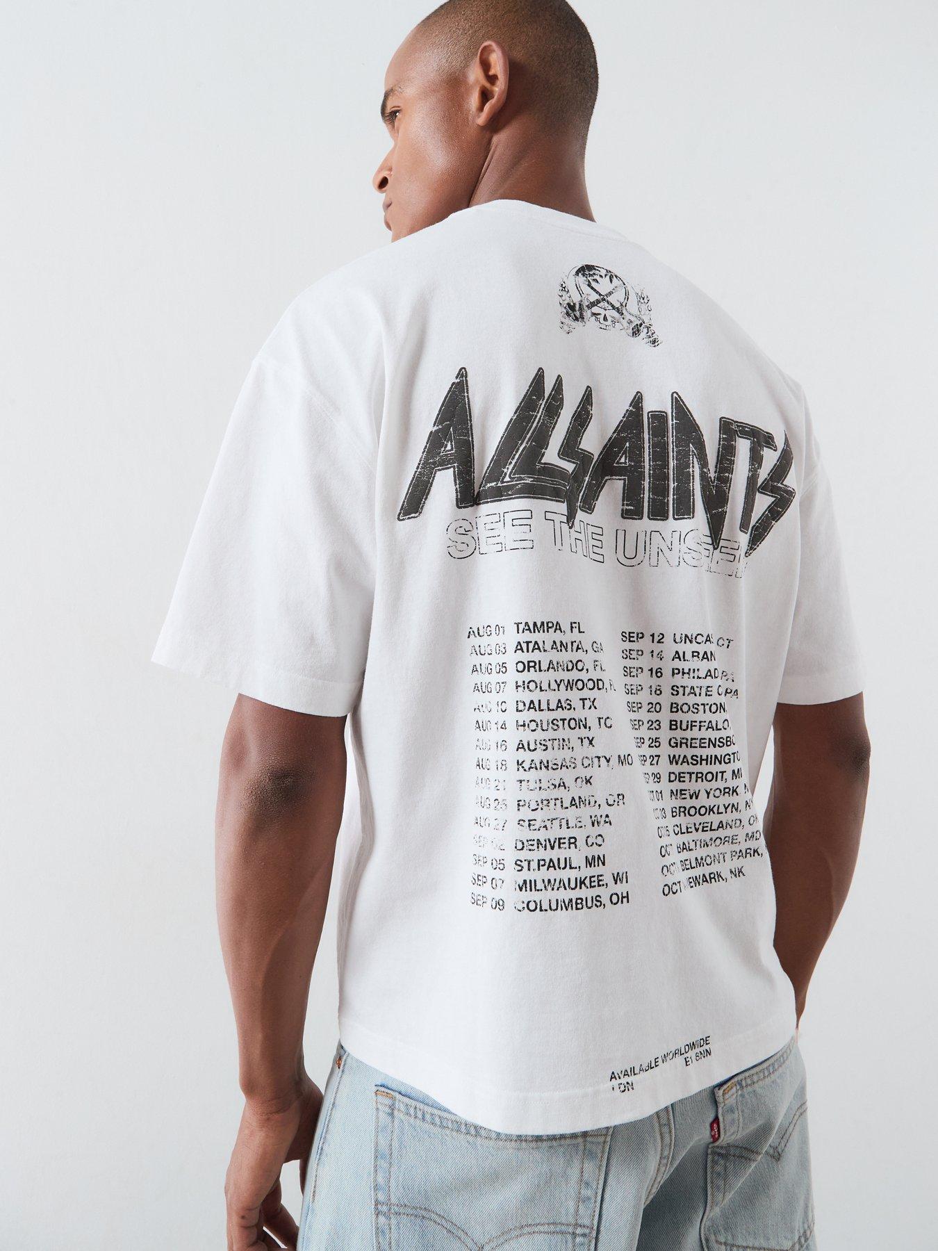 Image 5 of 6 of AllSaints Chromium Graphic T-shirt - White