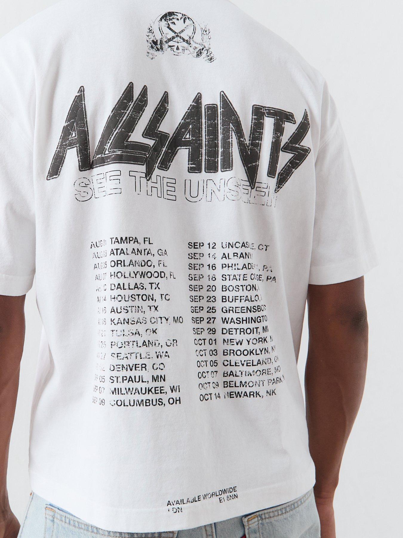 Image 6 of 6 of AllSaints Chromium Graphic T-shirt - White