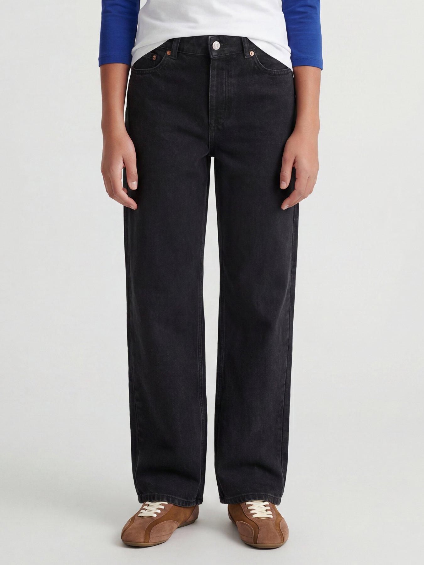 JJXX Girl Girls Seville Mr5004 Loose Fit Jeans - Black