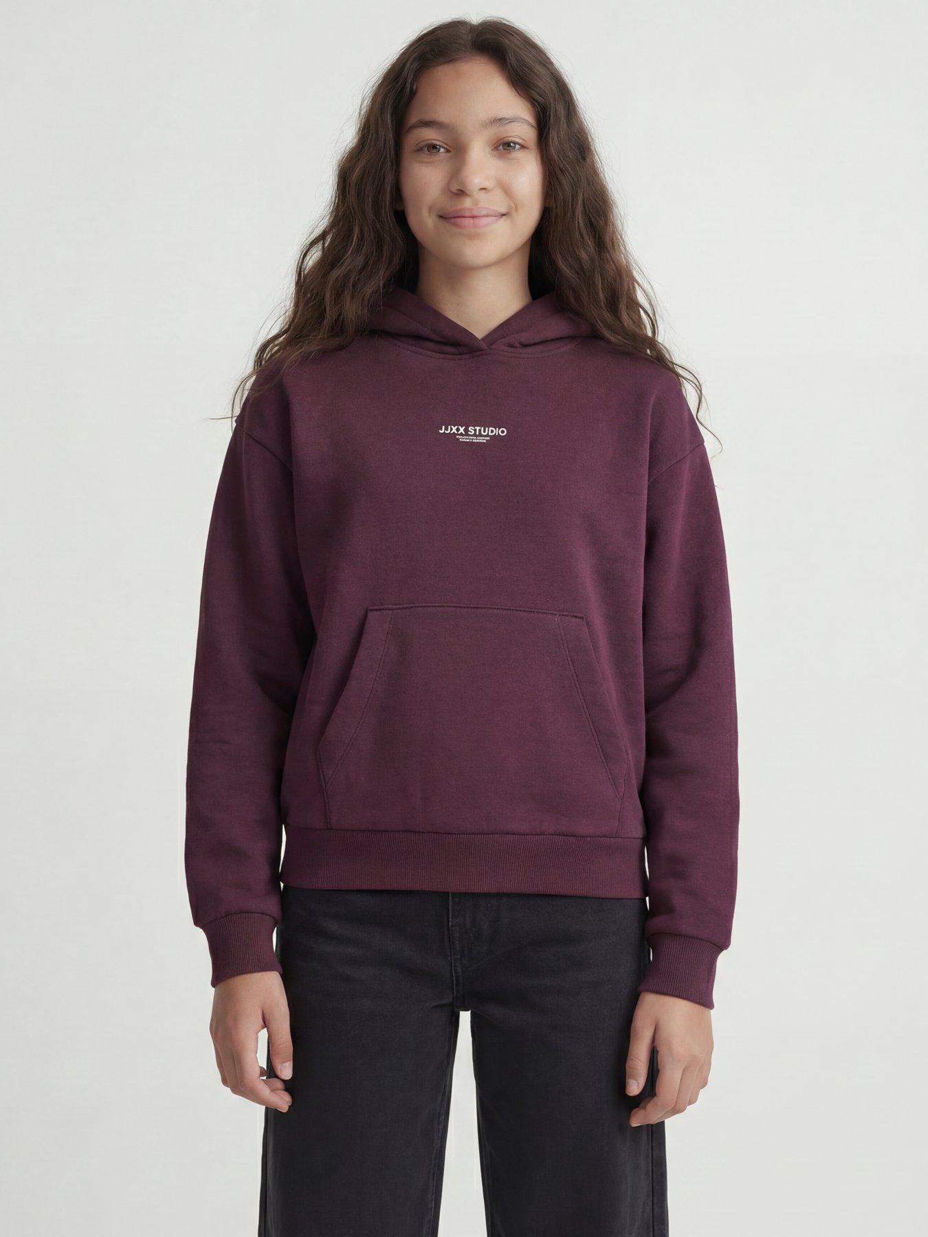 JJXX Girl Girls Studio Vesterbro Hoody - Dark Red