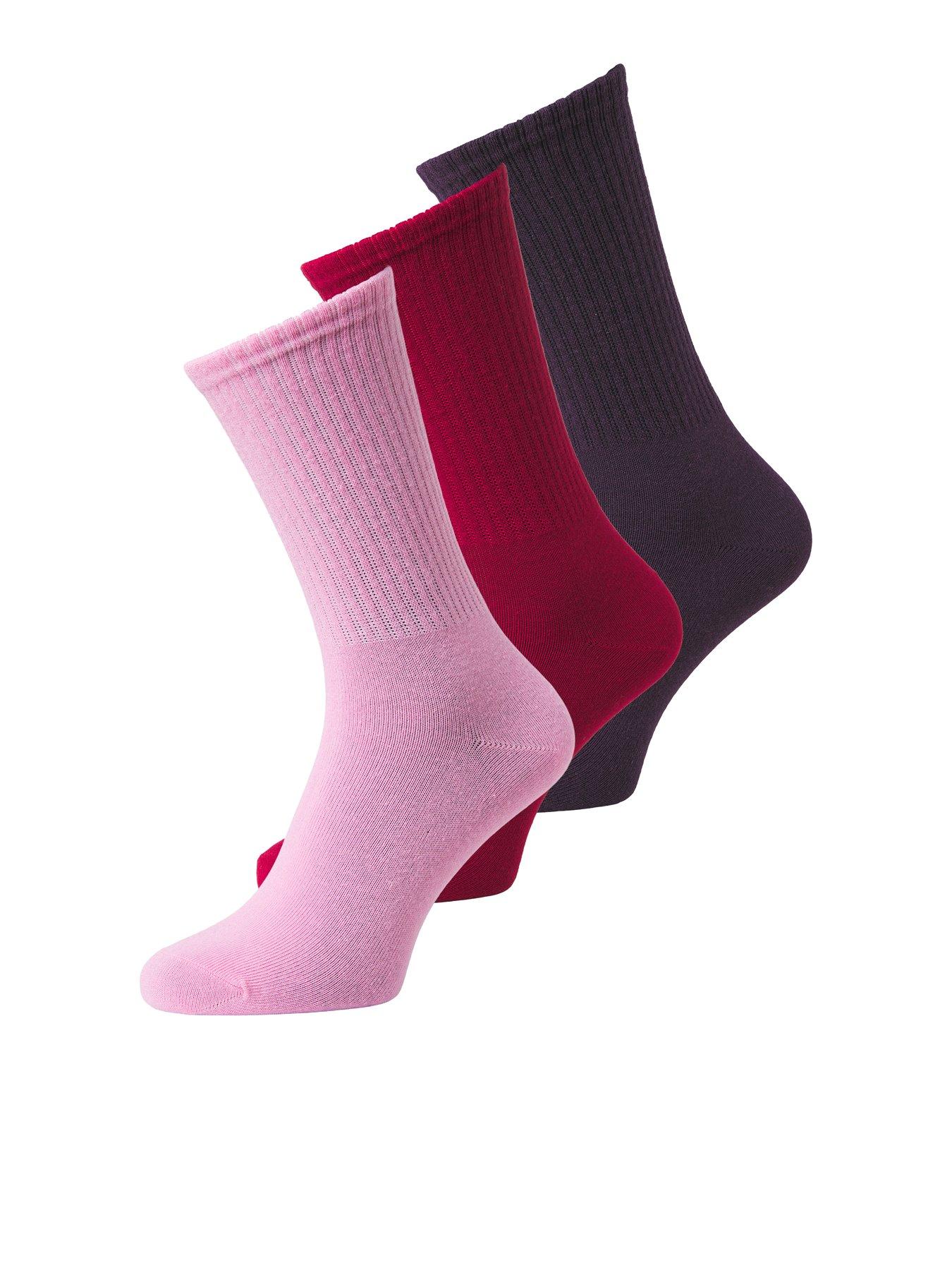 JJXX Girl Girls Kathy 3 Pack Socks - Dark Red