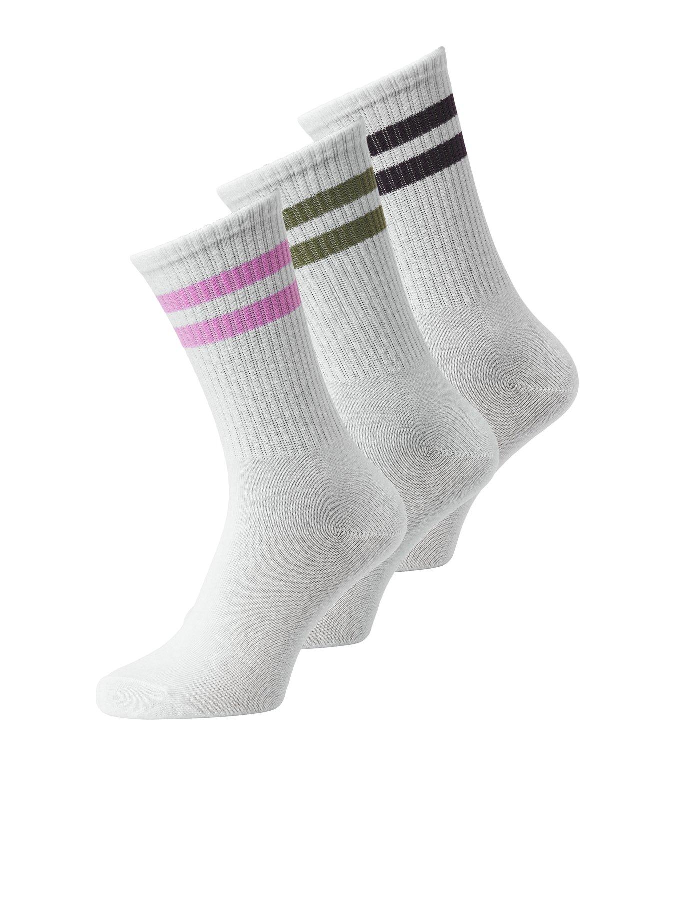 JJXX Girl Girls 3 Pack Tennis Socks - White