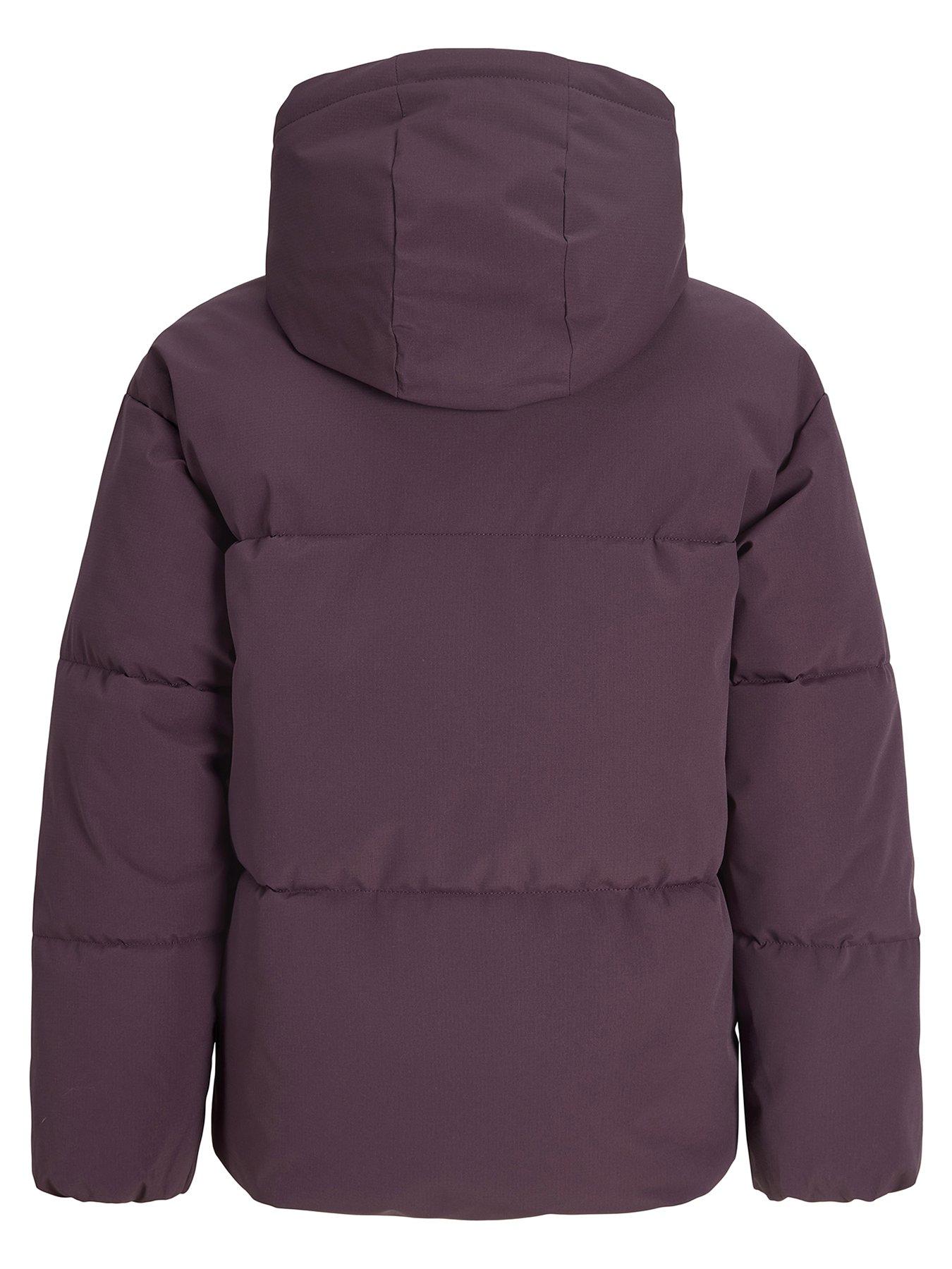 Image 3 of 5 of JJXX Girl Girls Hooded Padded Zip Through Puffer Jacket - Fudge