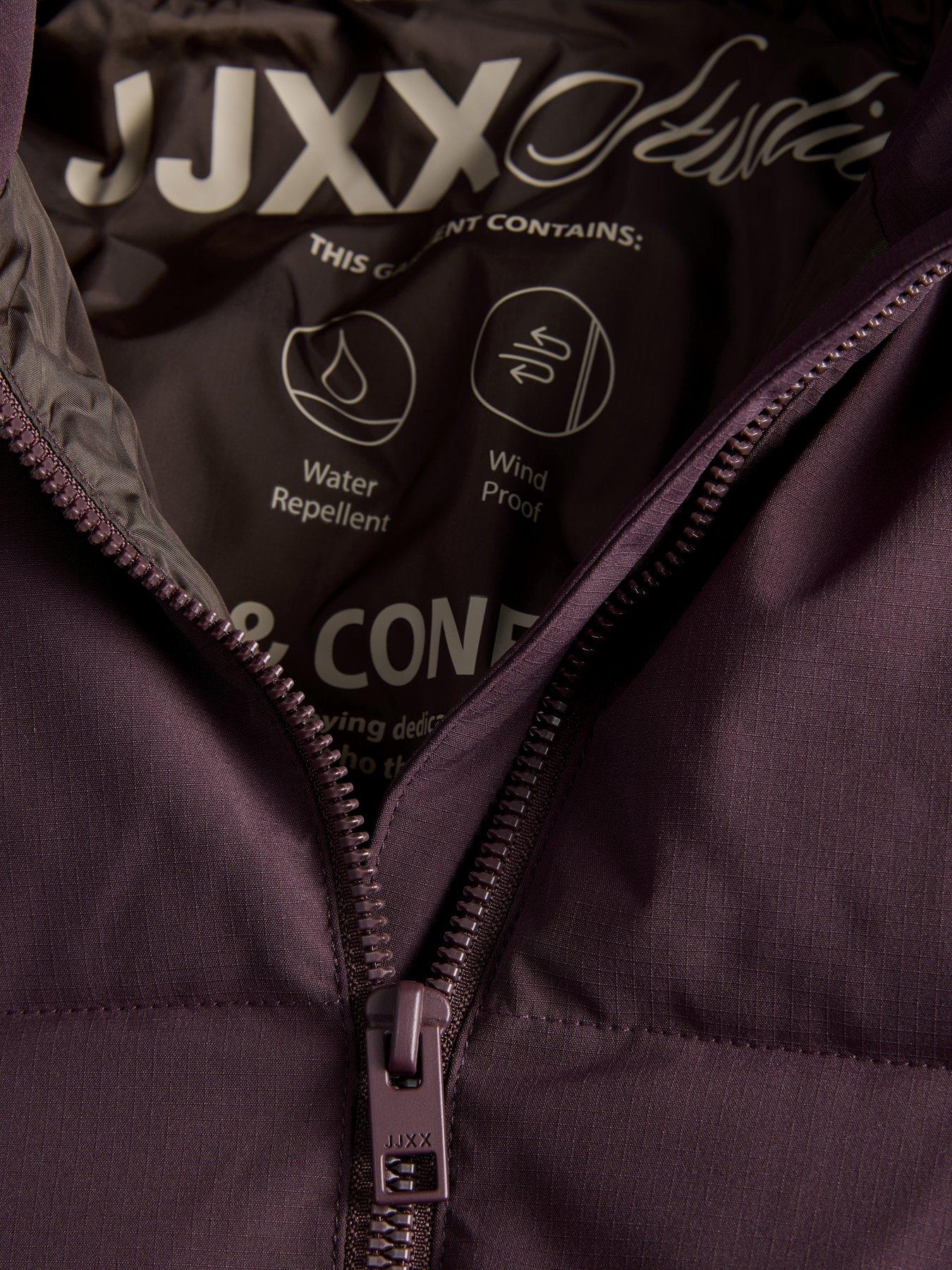Image 4 of 5 of JJXX Girl Girls Hooded Padded Zip Through Puffer Jacket - Fudge