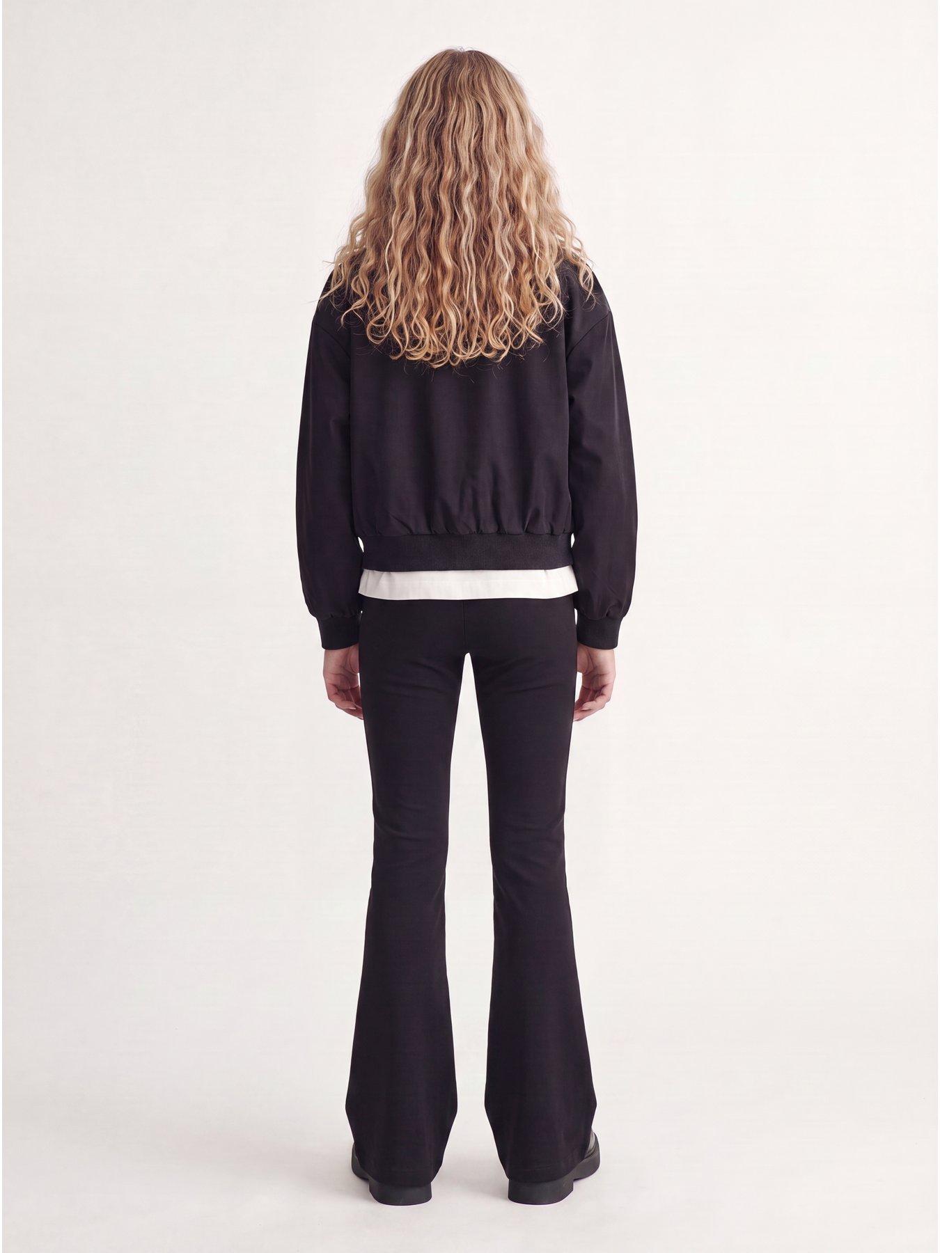 Image 5 of 7 of JJXX Girl Girls Nancy Flared Leg Trousers - Black
