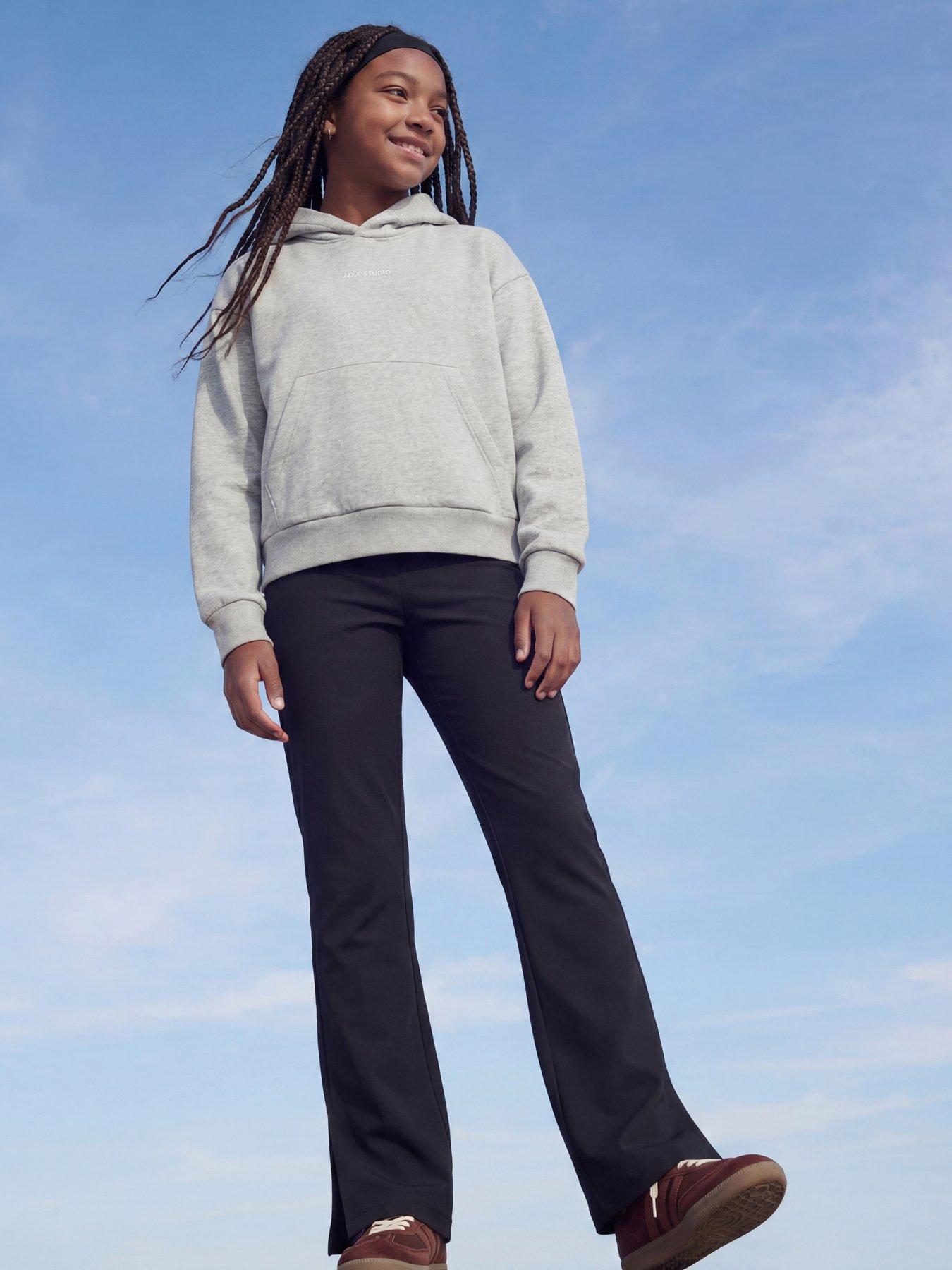 Image 7 of 7 of JJXX Girl Girls Nancy Flared Leg Trousers - Black