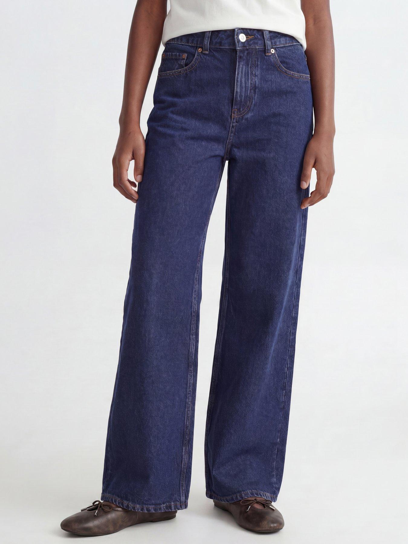 Image 1 of 5 of JJXX Girl Girls Tokyo Mt6001 Wide Leg Jeans - Dark Blue