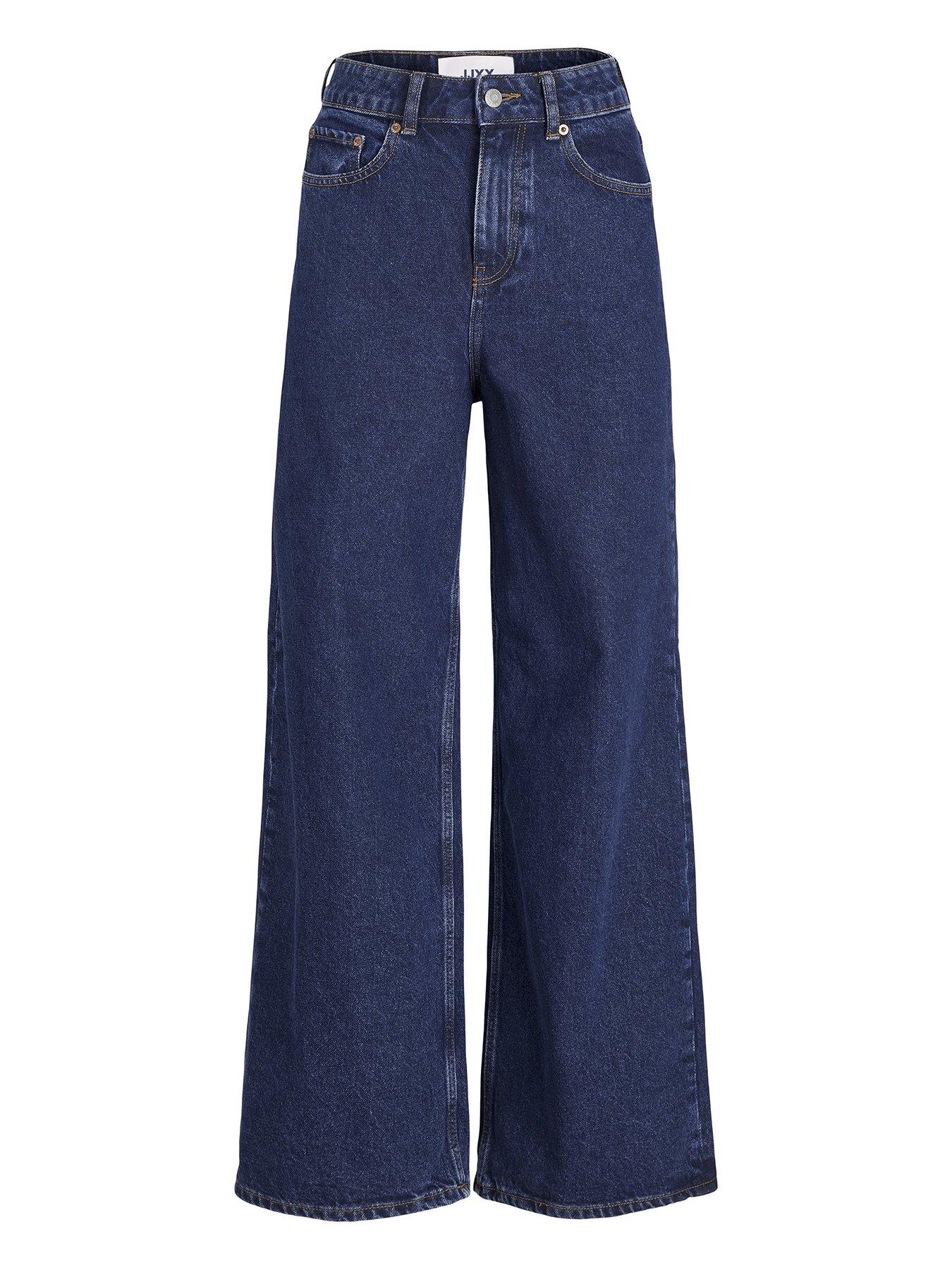 Image 2 of 5 of JJXX Girl Girls Tokyo Mt6001 Wide Leg Jeans - Dark Blue