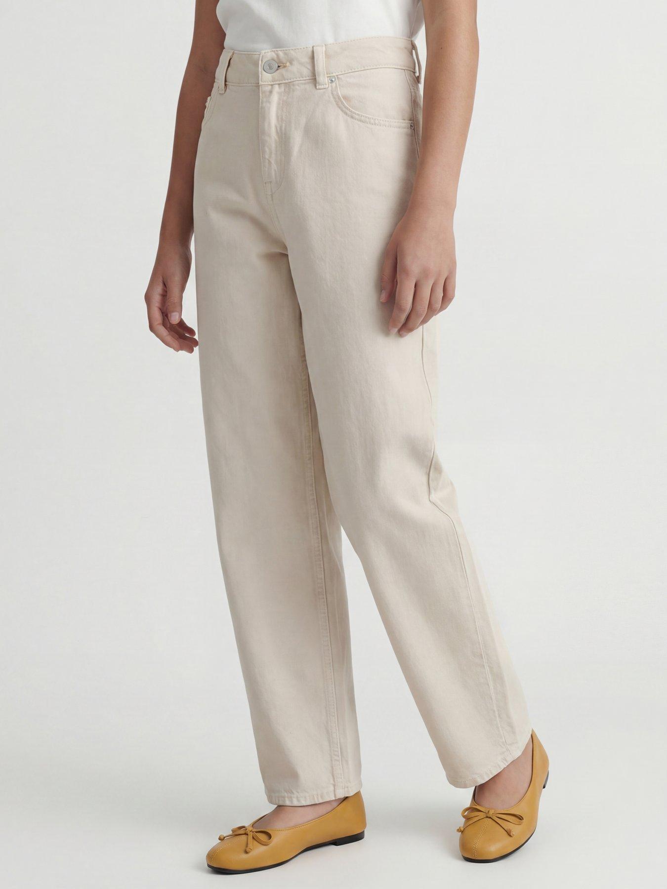 JJXX Girl Girls Fuji Barrel Leg Jeans - Cream