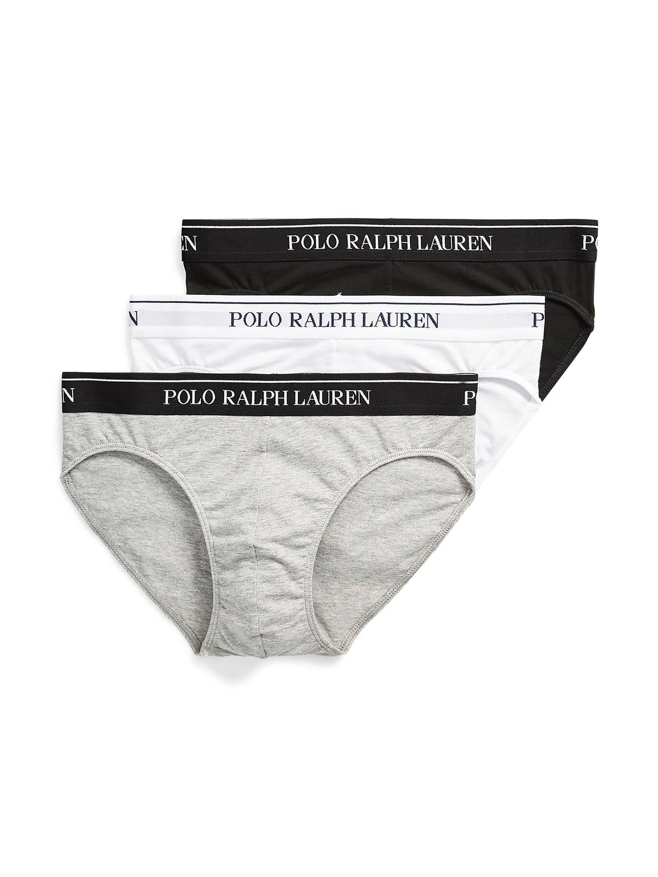 Image 1 of 4 of Polo Ralph Lauren Mens Low Rise Stretch 3 Pack Briefs - Assorted