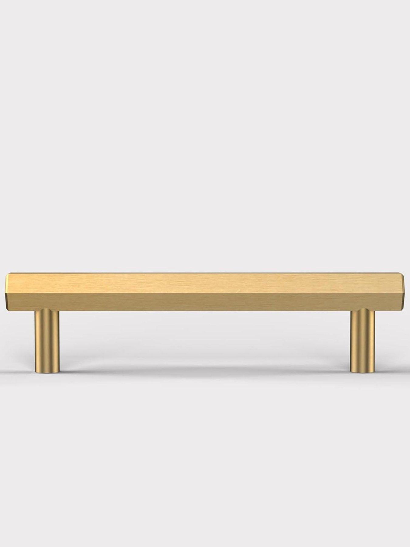 Image 5 of 5 of Brass Bar Handle - Gold - Hole Centre 224mm - Hexagonal