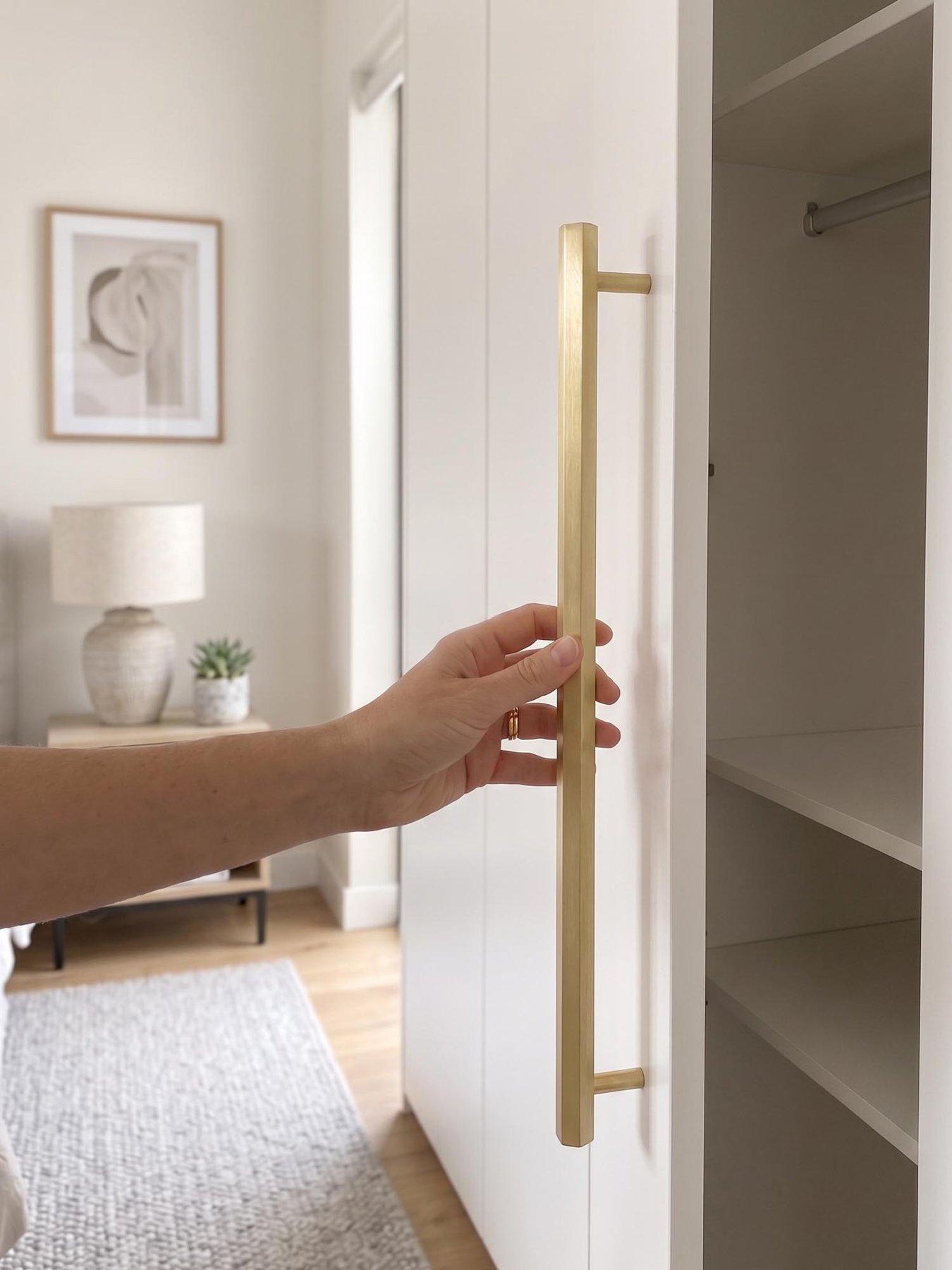 Image 2 of 4 of Brass Bar Handle - Gold - Hole Centre 384mm - Hexagonal