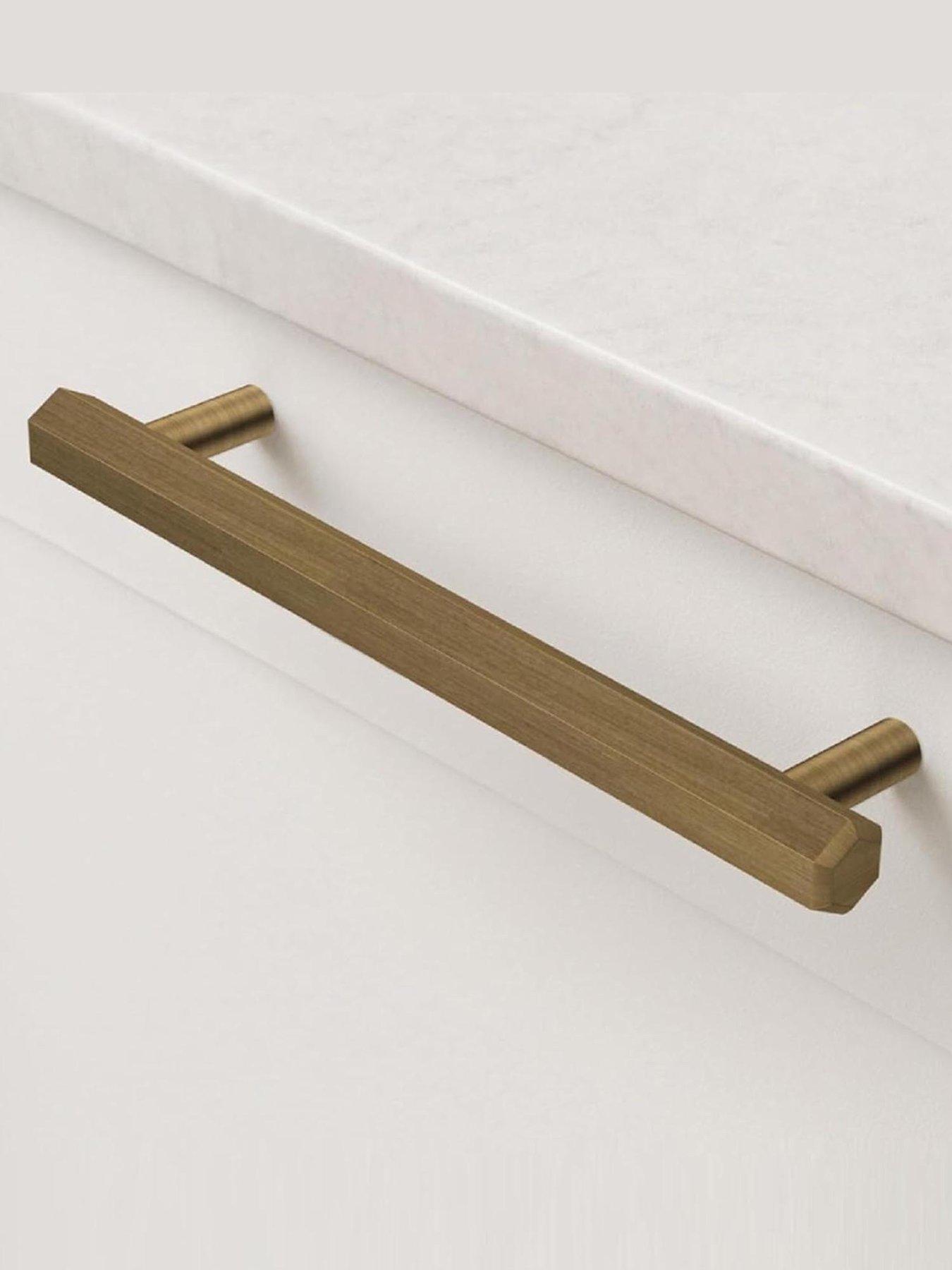 Image 5 of 5 of Brass Bar Handle - Antique Gold - Hole Centre 224mm - Hexagonal