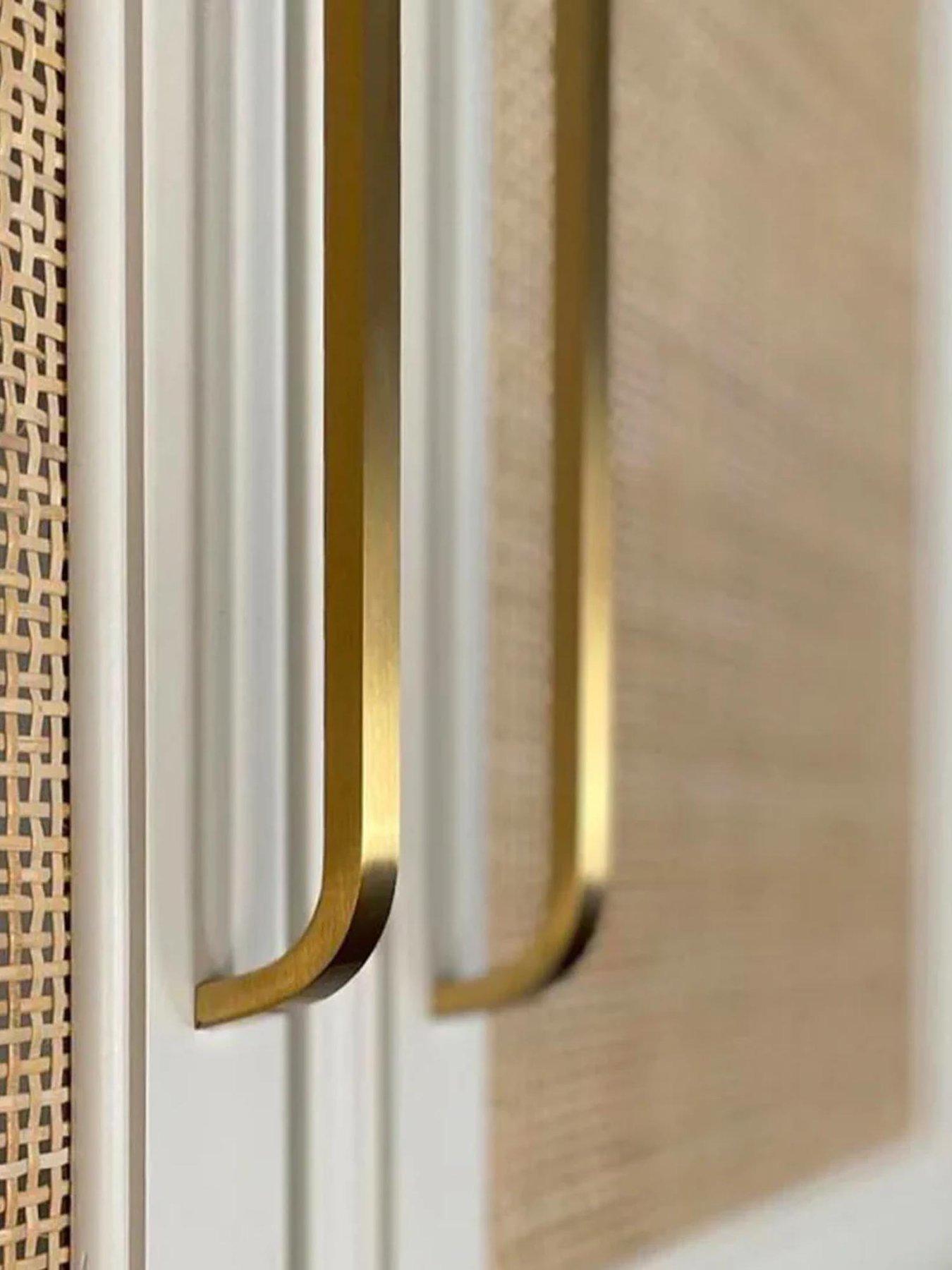 Image 2 of 5 of Pushka Home Brass Bar Handle - Gold - Hole Centre 448mm - Curved
