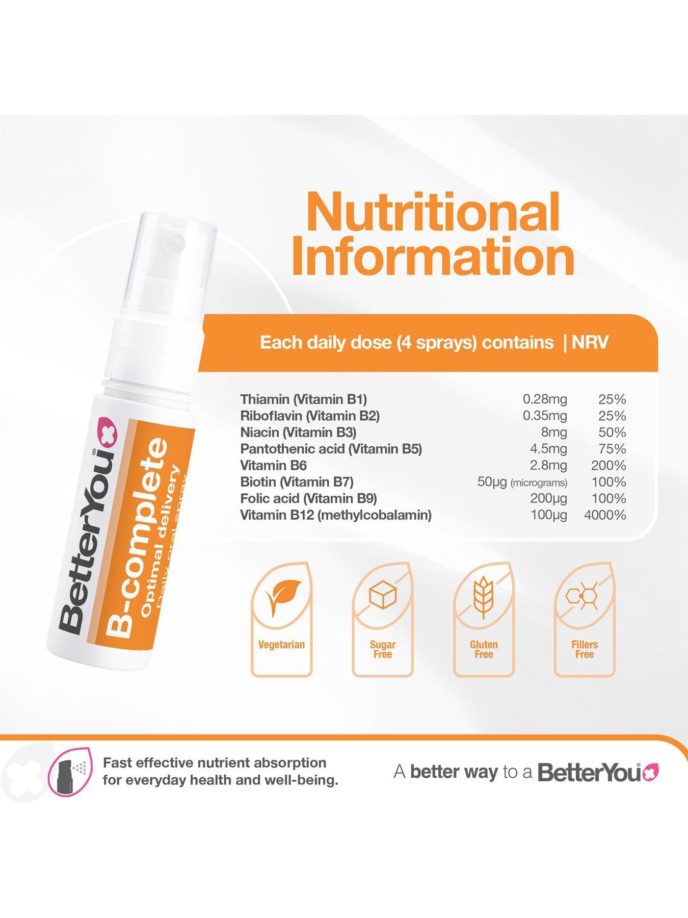 Image 3 of 6 of BetterYou Vitamin B Complete - Peach Plum &amp; Raspberry - 25ml