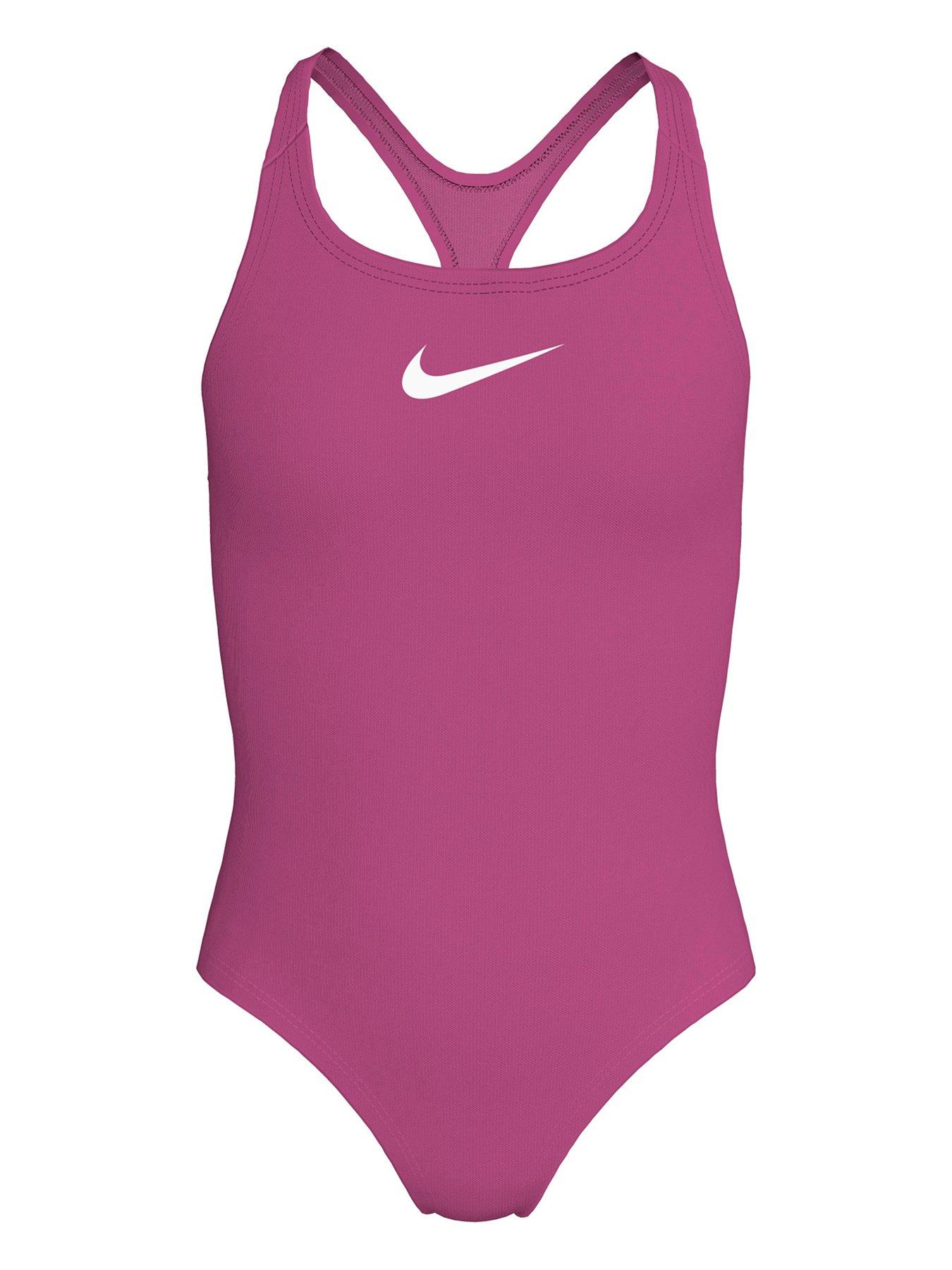 Nike Junior Girls Racerback One Piece Swimsuit - Pink