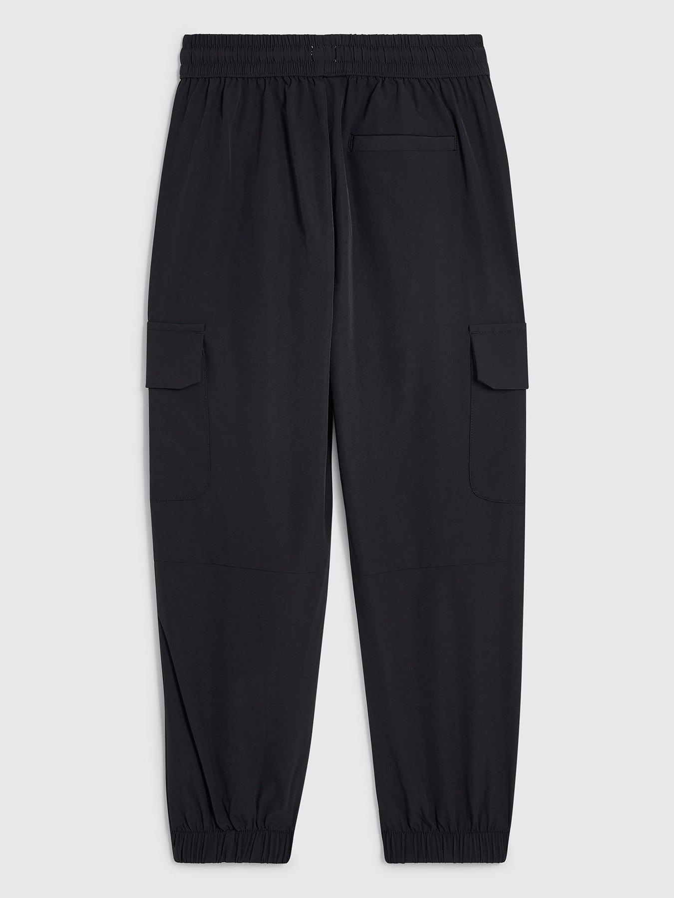 Image 2 of 4 of River Island Boys Tech Pocket Cargo Trousers - Black