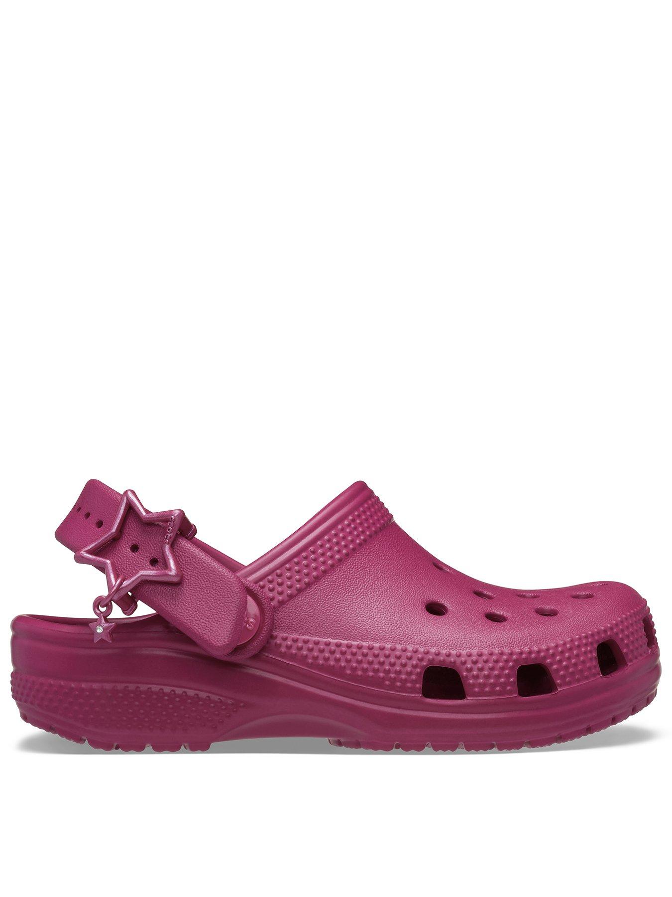 Image 1 of 7 of Crocs Kids Classic Star Buckle Clog - Royal Pink