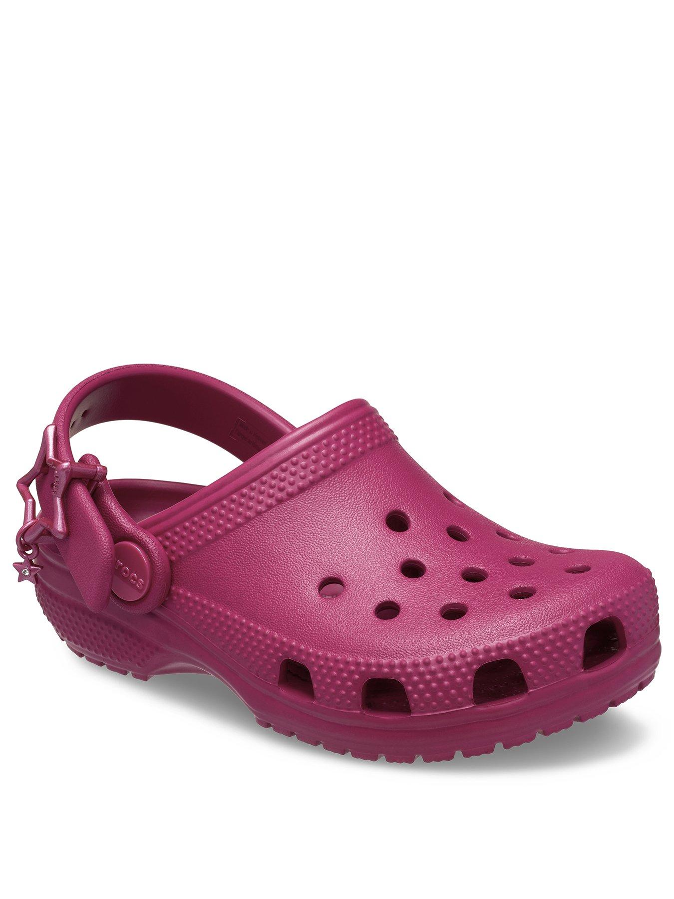 Image 2 of 7 of Crocs Kids Classic Star Buckle Clog - Royal Pink