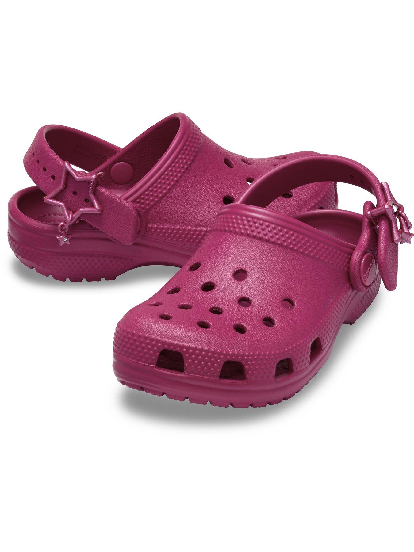 Image 6 of 7 of Crocs Kids Classic Star Buckle Clog - Royal Pink