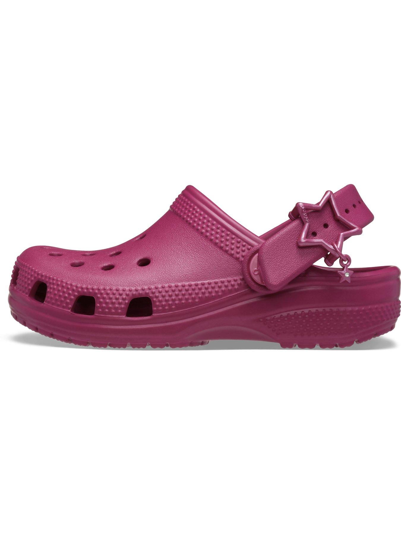 Image 7 of 7 of Crocs Kids Classic Star Buckle Clog - Royal Pink